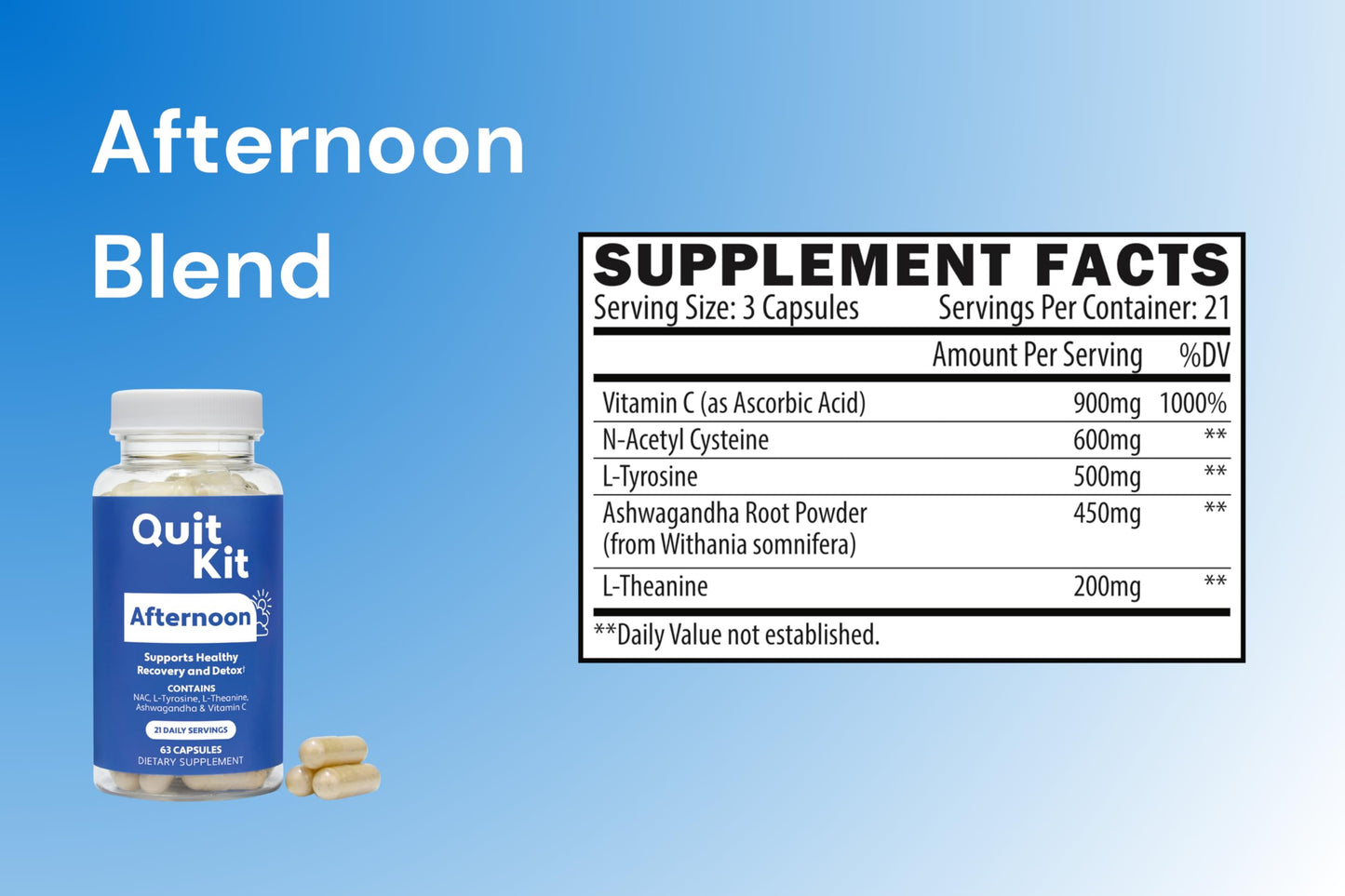 Quit Kit Detox & Withdrawal Support System Capsules 189 Count