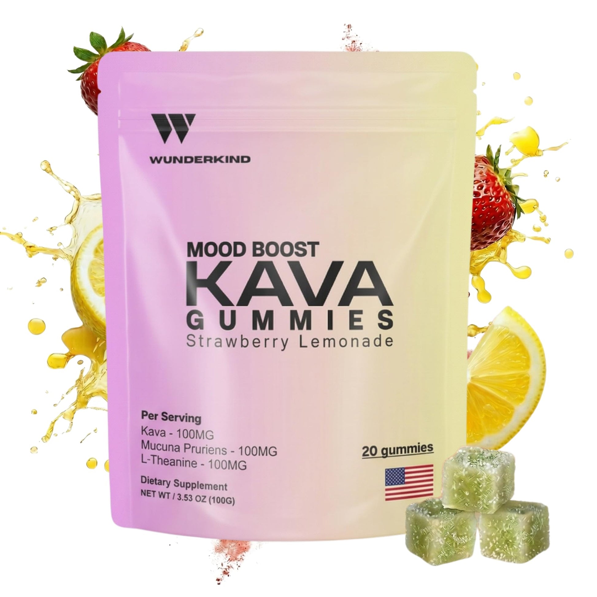 WUNDERKIND Kava Gummies Extra Strength 20 Count