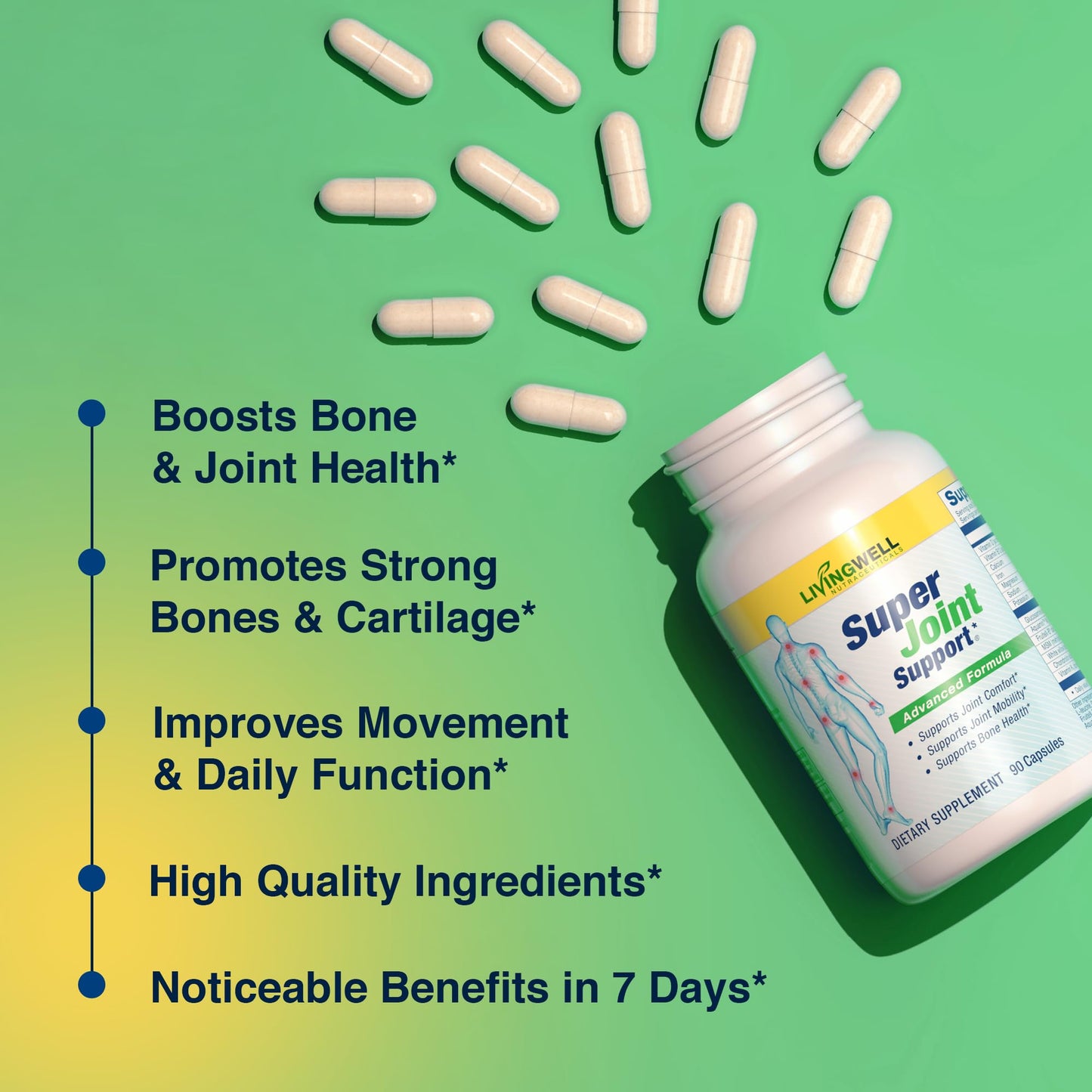 HEAL-N-SOOTHE Super Joint Support Supplements, 180 Capsules