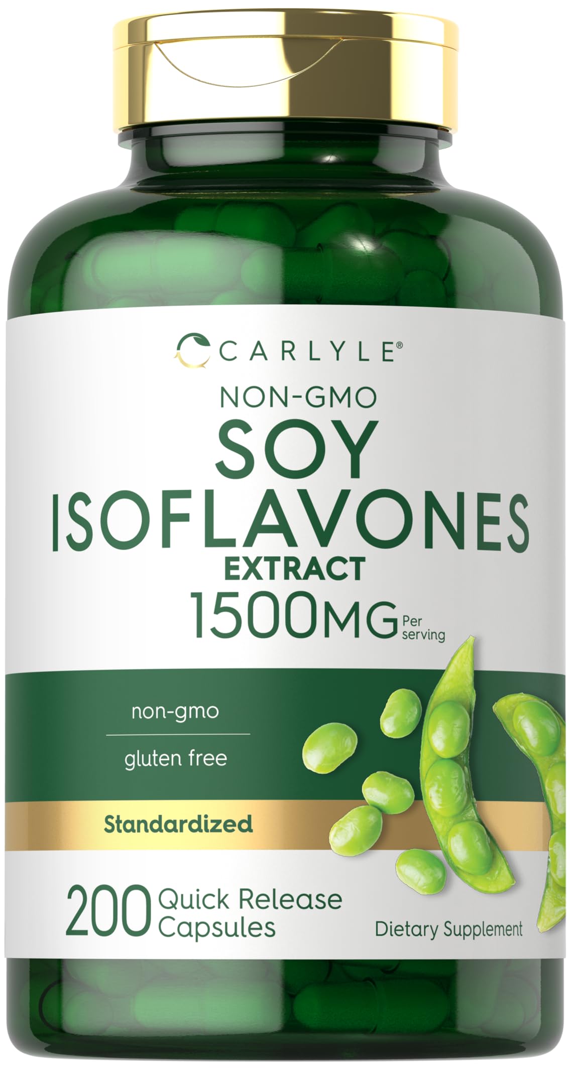 Carlyle Soy Isoflavones for Women and Men Capsules 200 Count