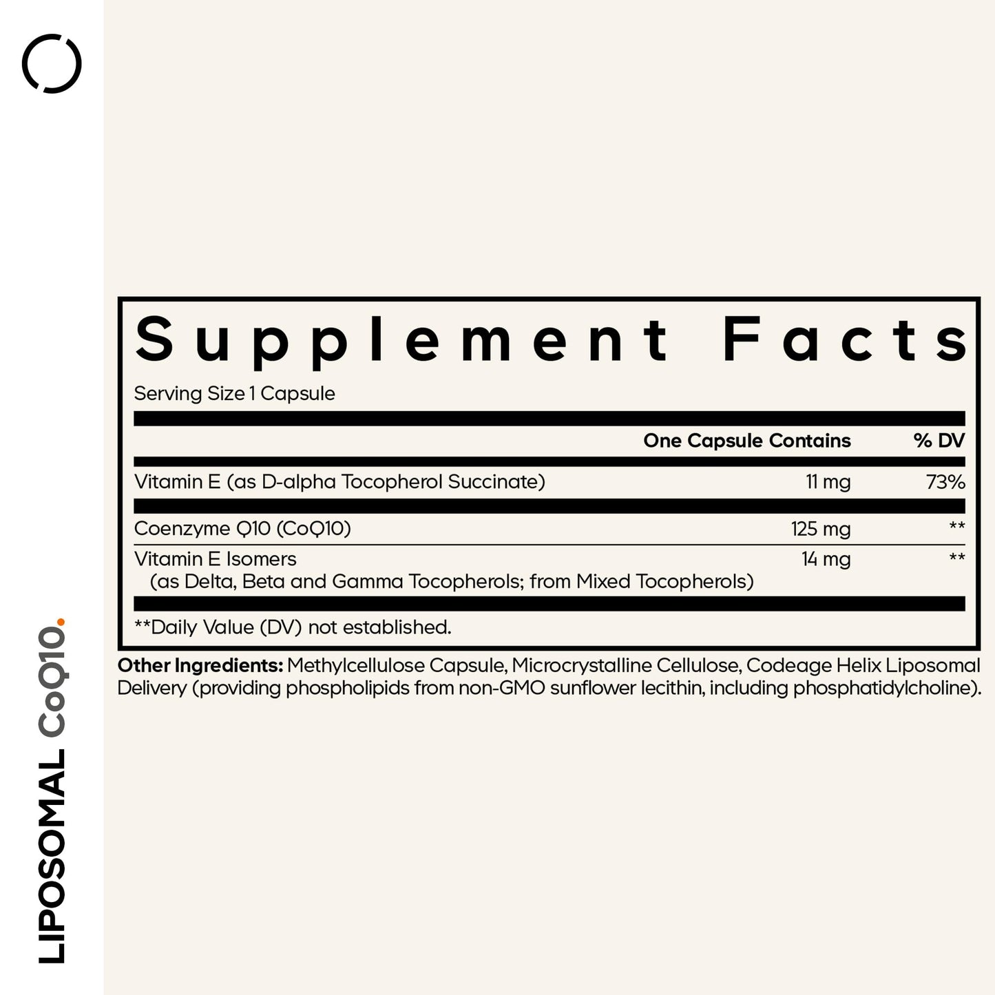 Codeage Liposomal CoQ10 Supplement 125 mg Capsule, 60 Capsules