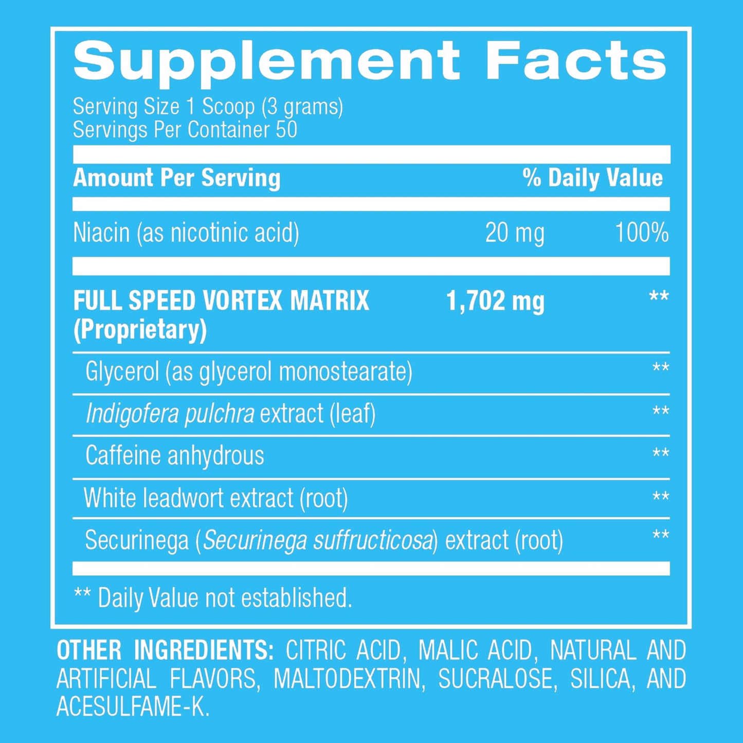 BPI Sports 1.M.R Vortex Pre Workout Powder, 50 Servings