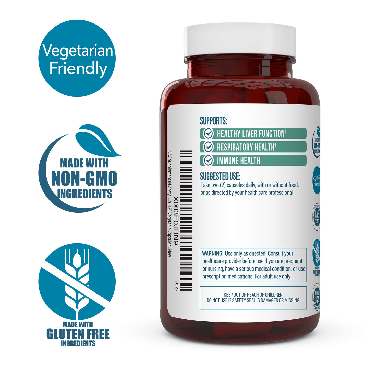 Truevantage Nutrition NAC 1000 mg Supplement Capsule 120 Count