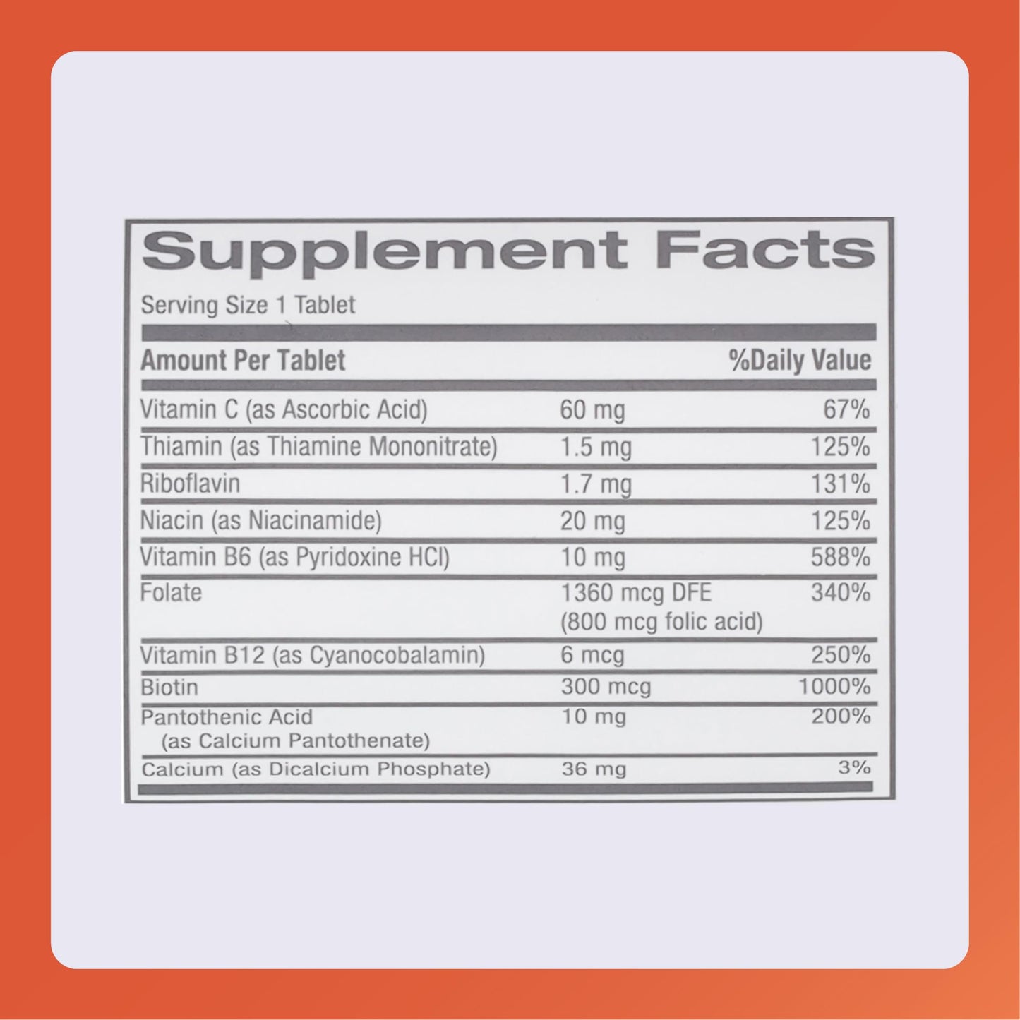 Rugby Laboratories Nephro-Vite Vitamin B and C Complex Tablets 100 Count