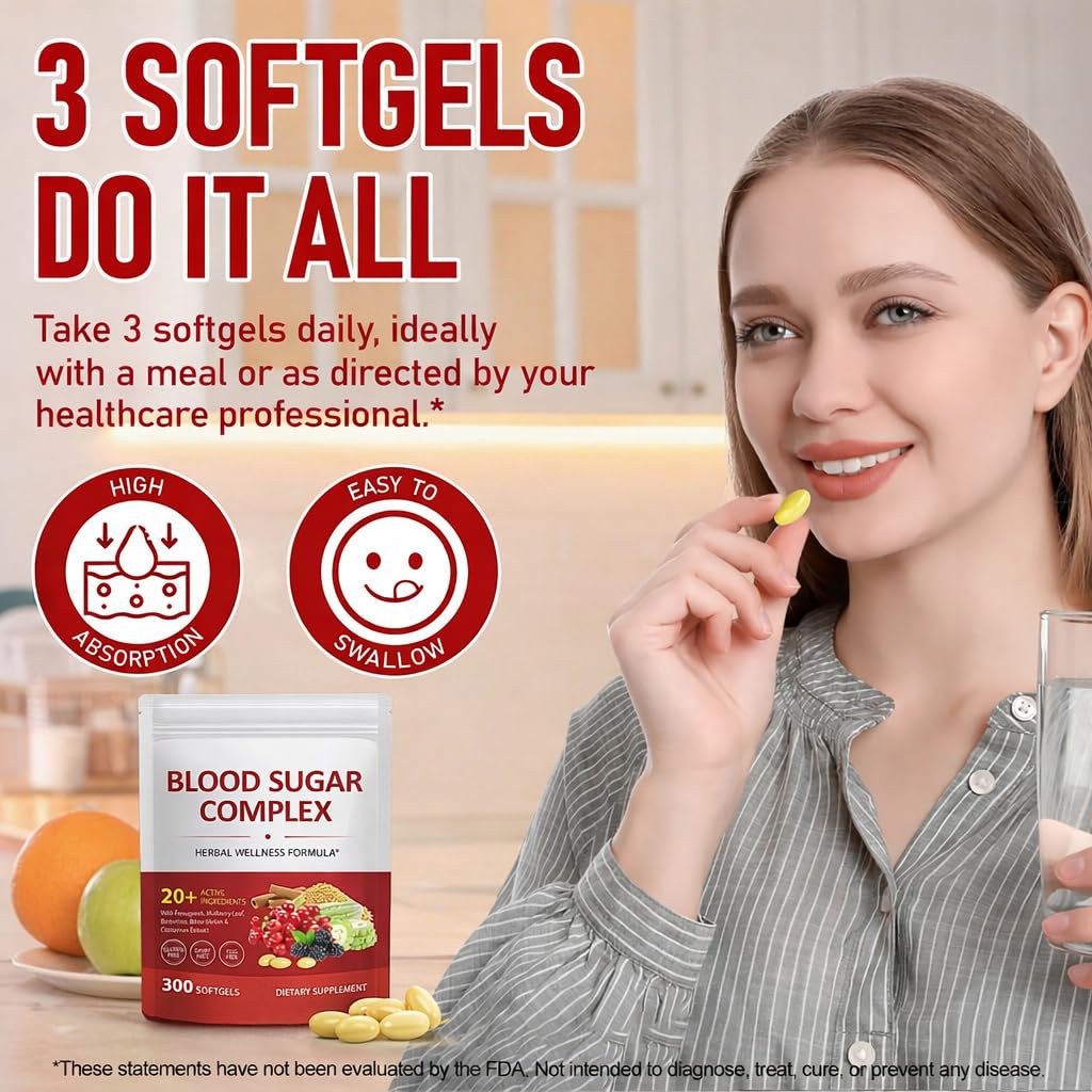 Generic Blood Sugar Support Complex Softgels 300