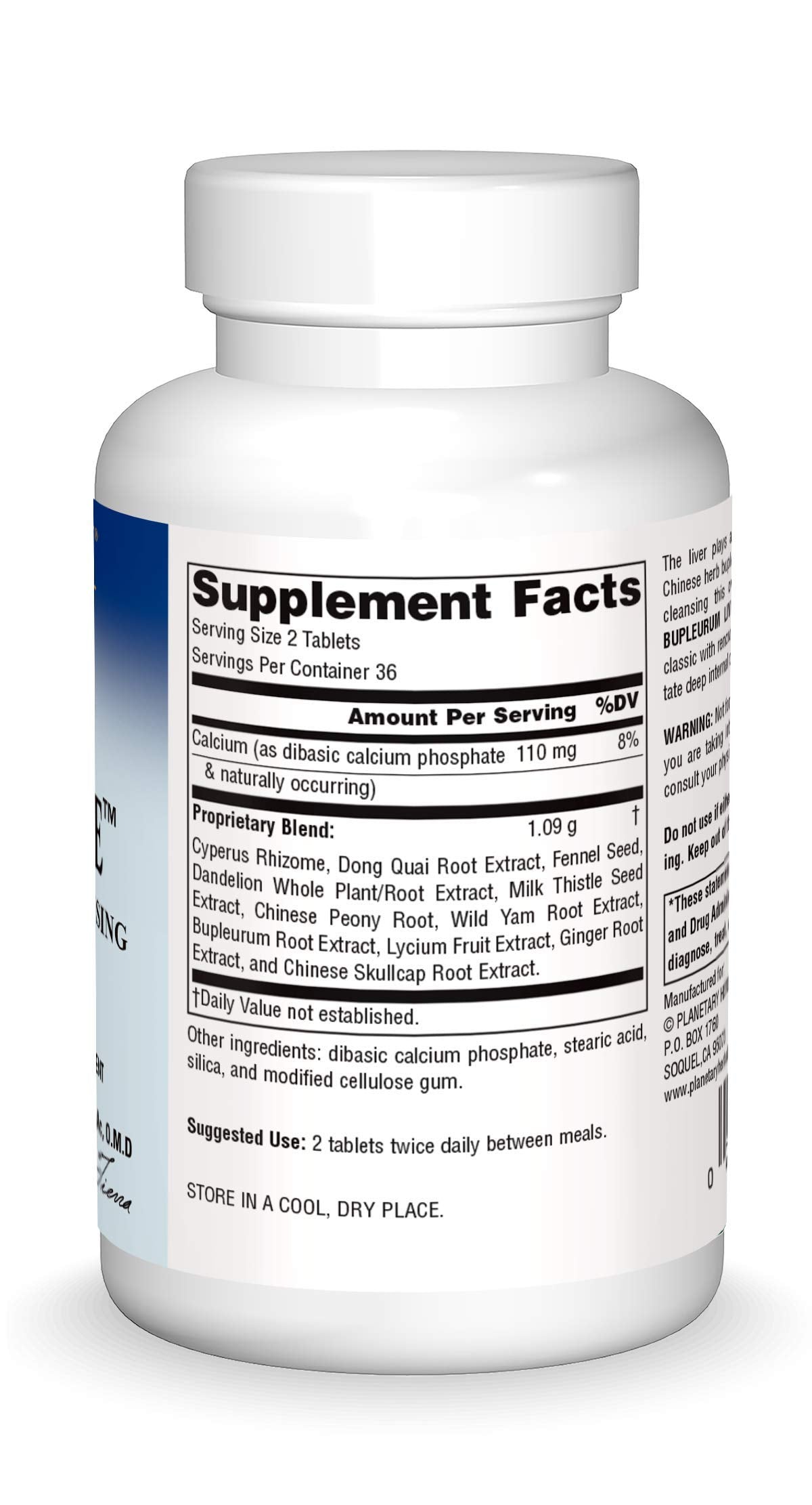 Planetary Herbals Bupleurum Liver Cleanse 545mg Tablets, 72 Count