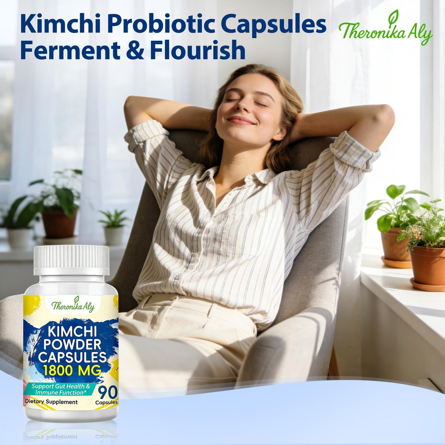 Theronika Aly Kimchi Probiotic Capsules, 90 Capsules