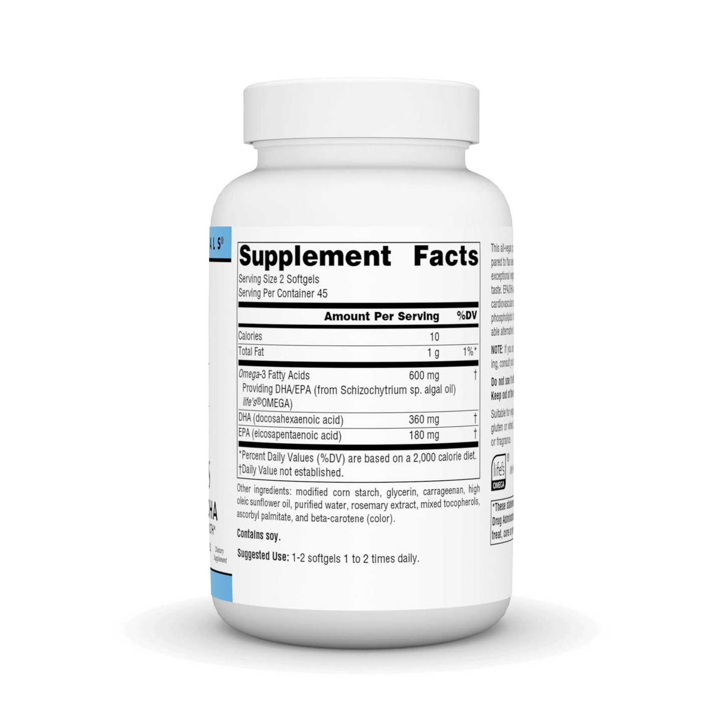 Source Naturals Vegan Omega-3s EPA-DHA 300 mg Softgels, 90 Count