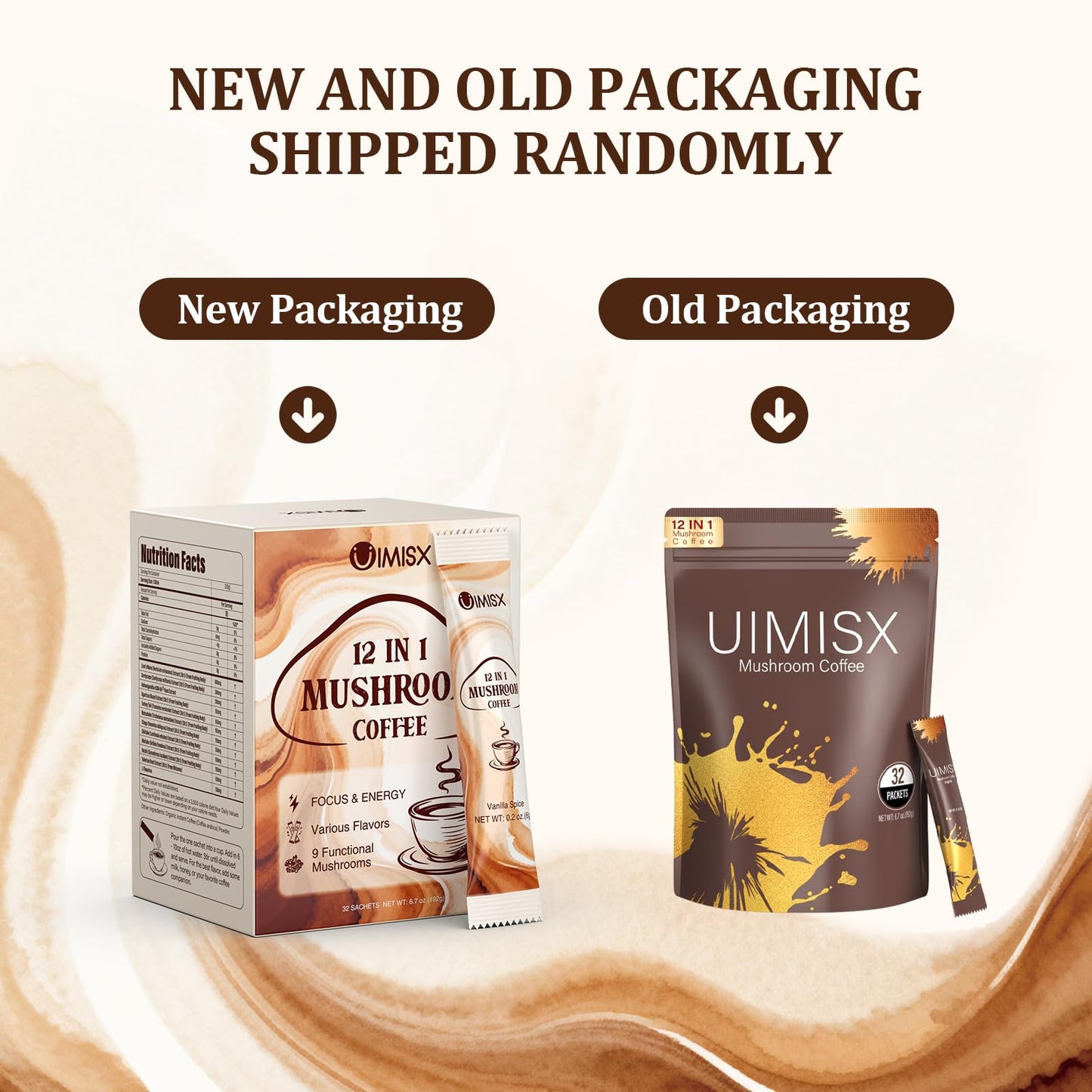 UIMISX Mushroom Coffee with Lion’s Mane & Ashwagandha Powder 6.7