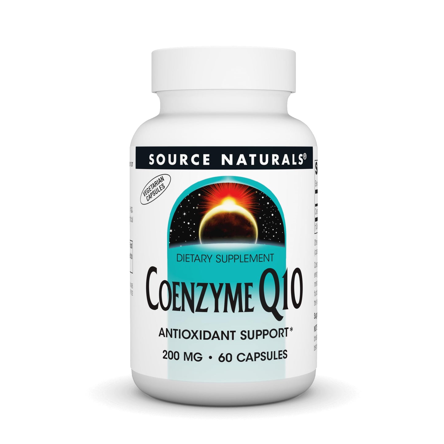 Source Naturals Coenzyme Q10 Antioxidant Support 200 mg for Heart, Brain, Immunity, & Liver Support, 60 Vegetarian Capsules