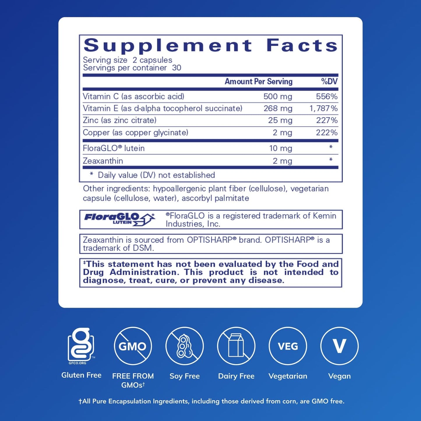 Pure Encapsulations EyeProtect Basics 60 Capsules