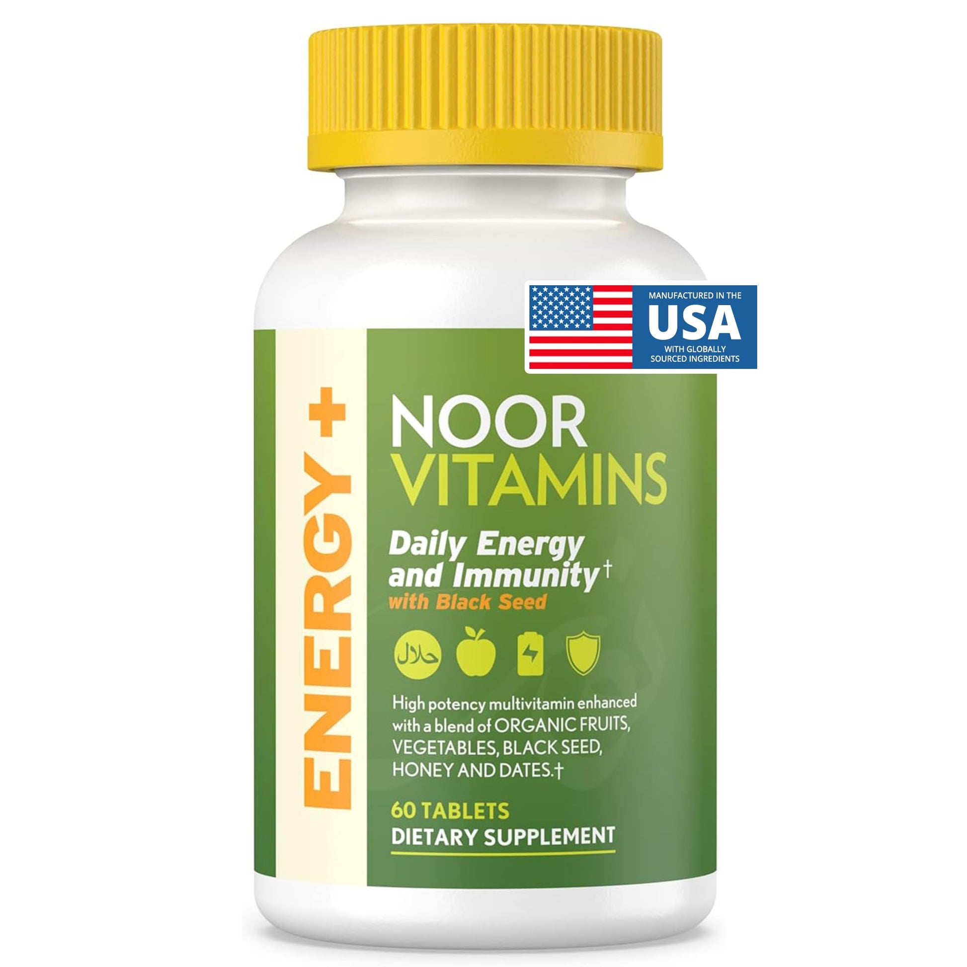 Noor Vitamins Energy+ Multivitamin Capsules 60 Count