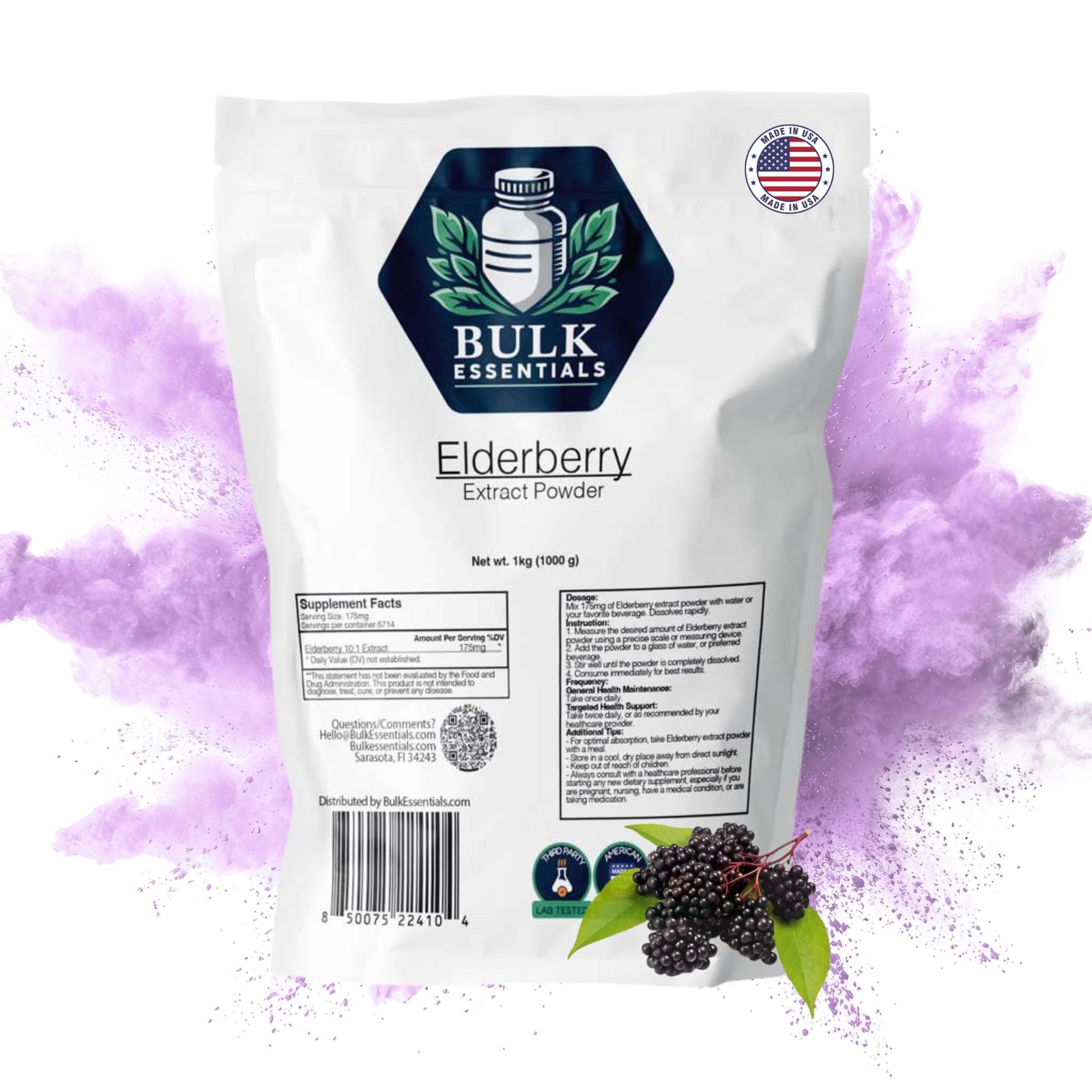Bulk Essentials Elderberry Extract Powder with Maltodextrin, 35.27 Ounces