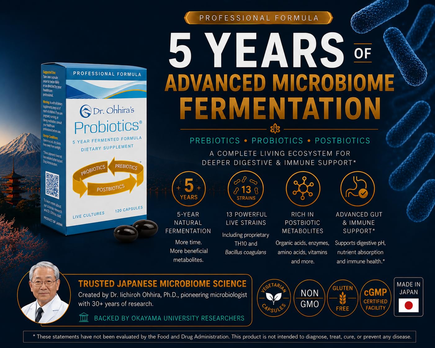 Essential Formulas Dr. Ohhira's Probiotics Professional Formula 120 Capsules