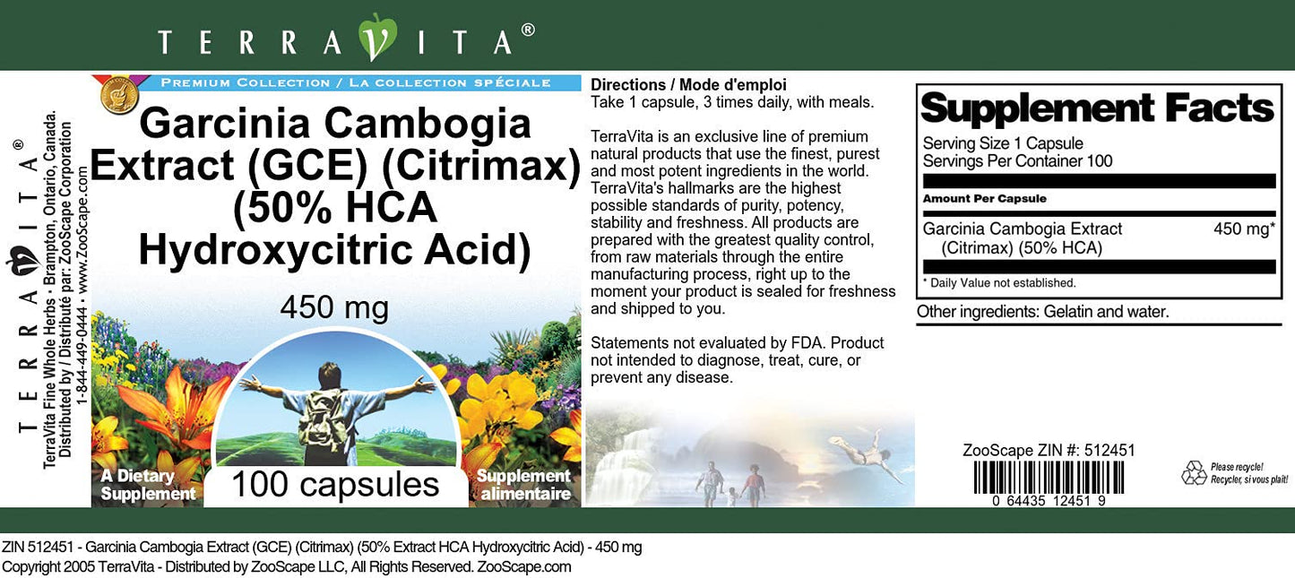 Terravita Garcinia Cambogia Extract Capsule, 100 Capsules