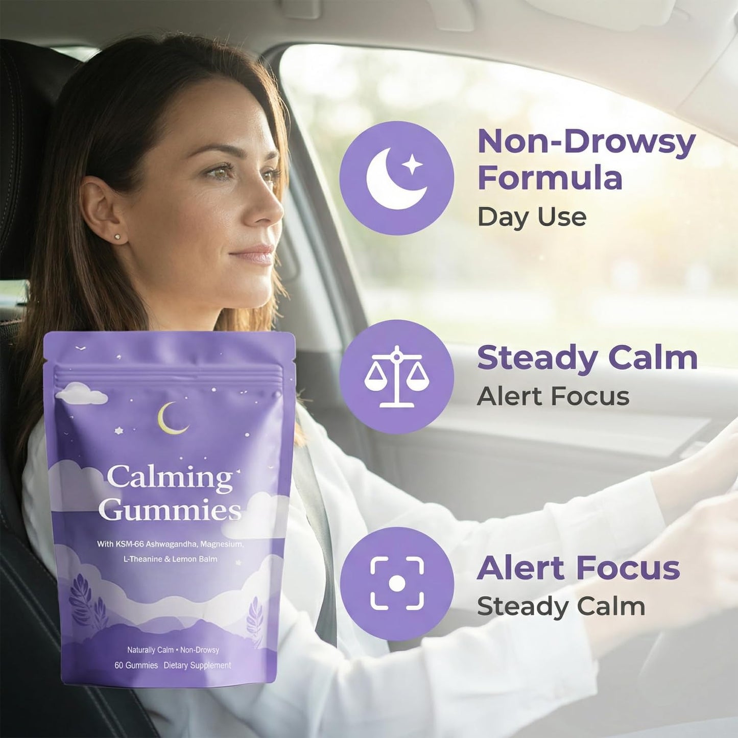 IRMI Calm Sleep Gummies with Ashwagandha, Magnesium, L-Theanine & Lemon Balm, 60 Gummies