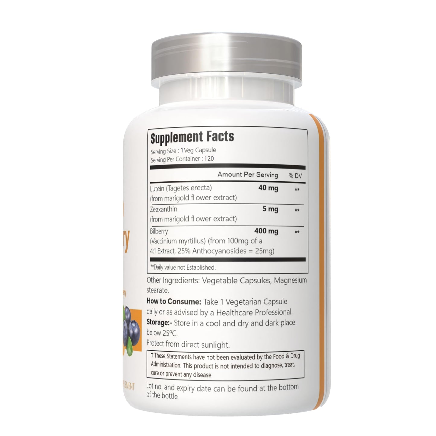 VitaCosmoX Lutein with Zeaxanthin Capsules 120 Count