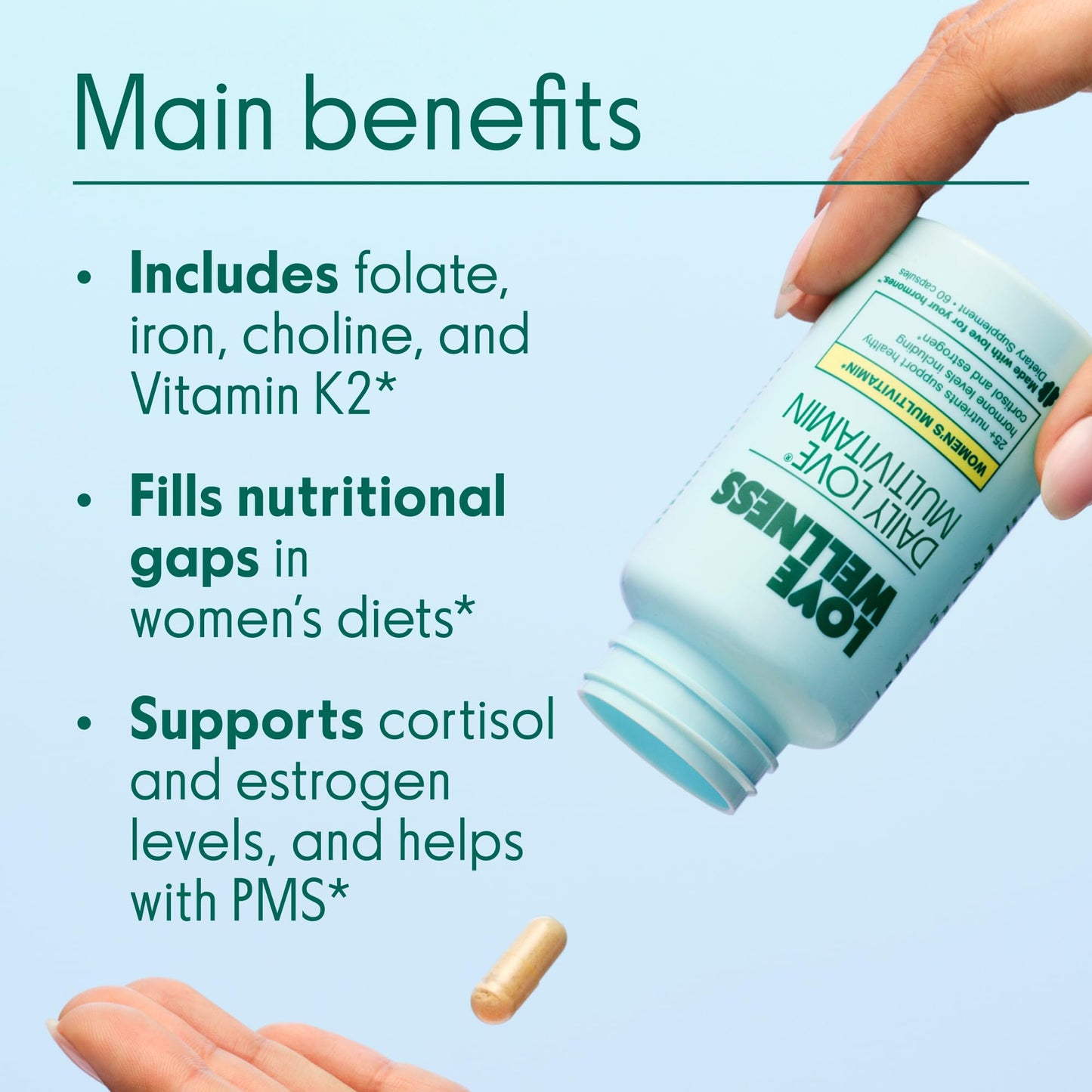 Love Wellness Daily Love Multivitamin for Women Capsule, 60 Count