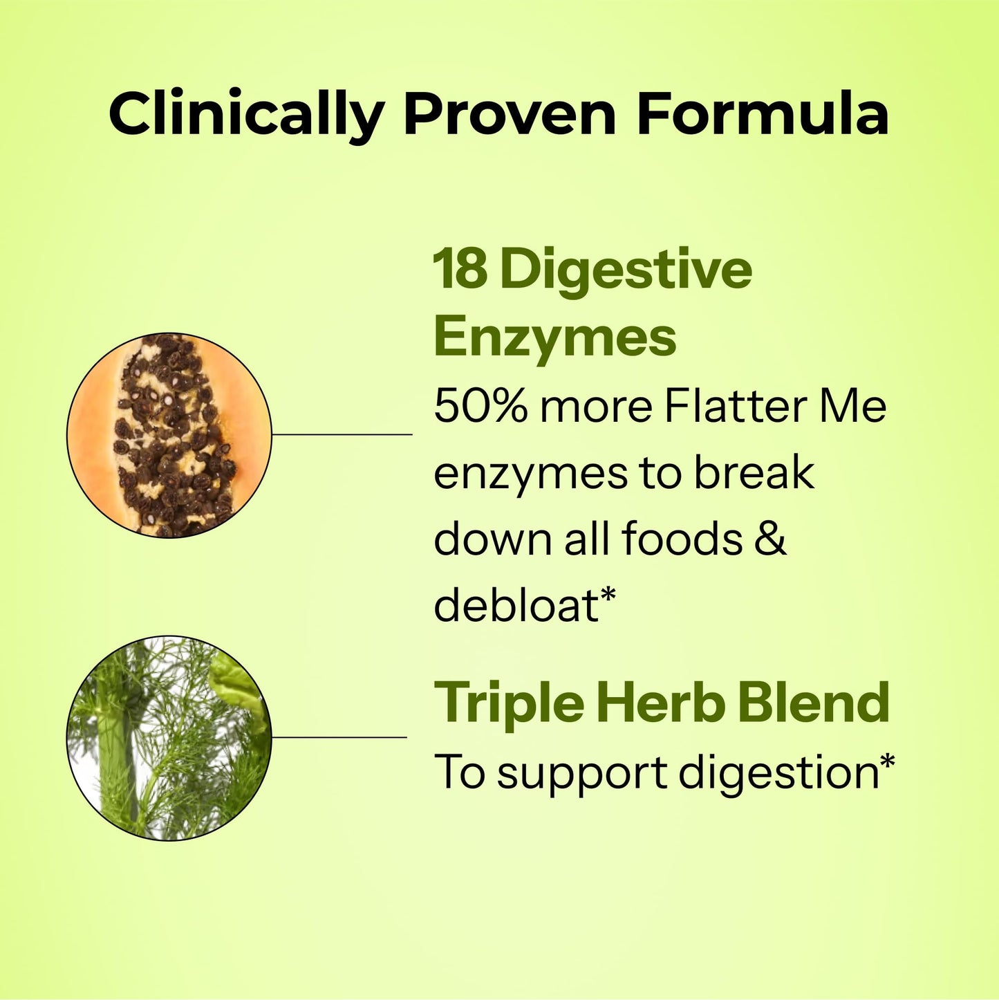 HUM Flatter Me Extra Strength Digestive Enzymes 60 Capsules