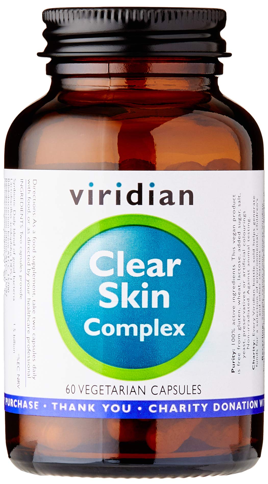 Viridian Clear Skin Complex Capsules, 60 Count