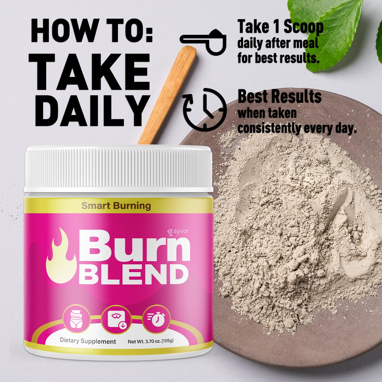 Syvor Burn Blend Powder 11.1 oz (Pack of 3)
