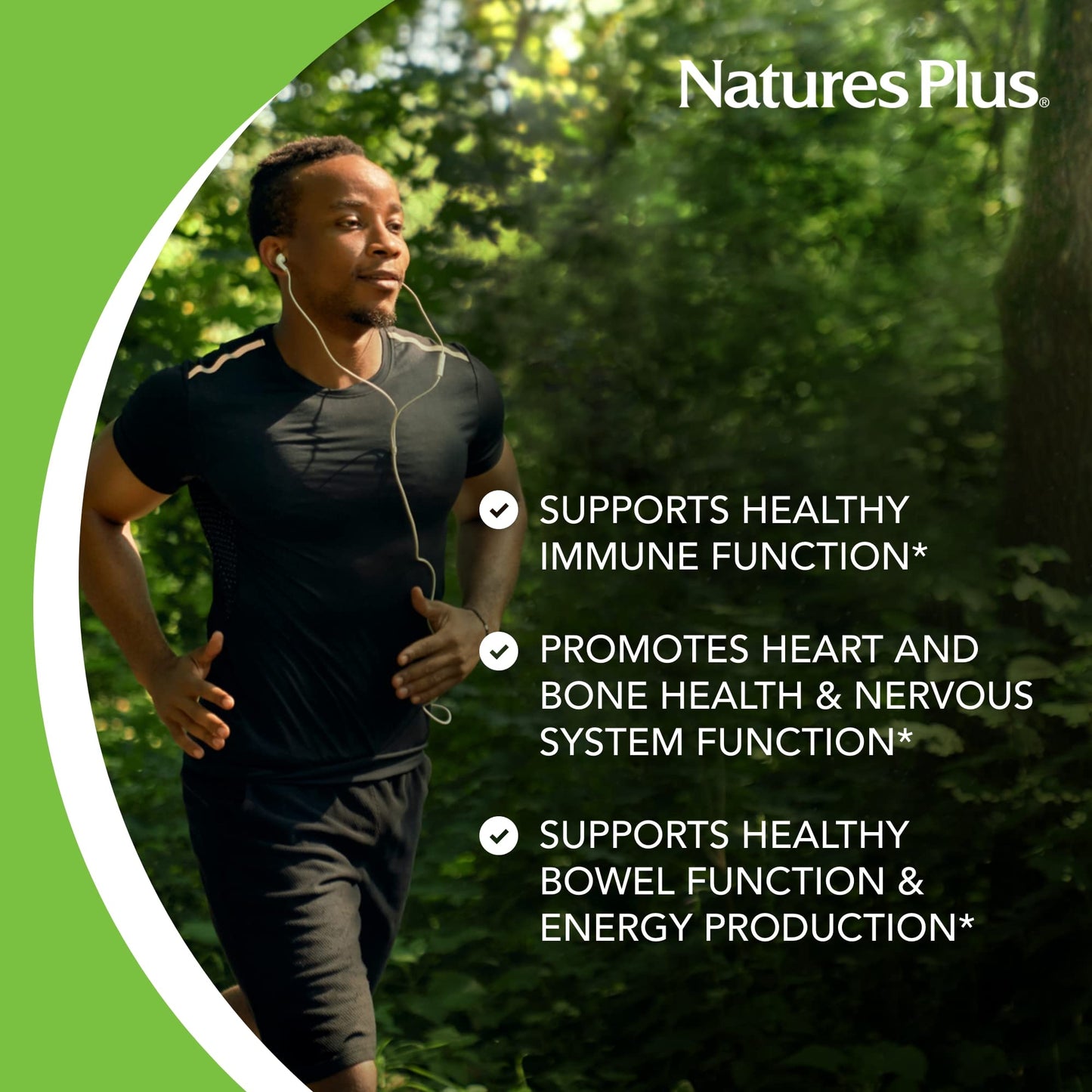 NaturesPlus Magnesium 200 mg, 180 Tablets