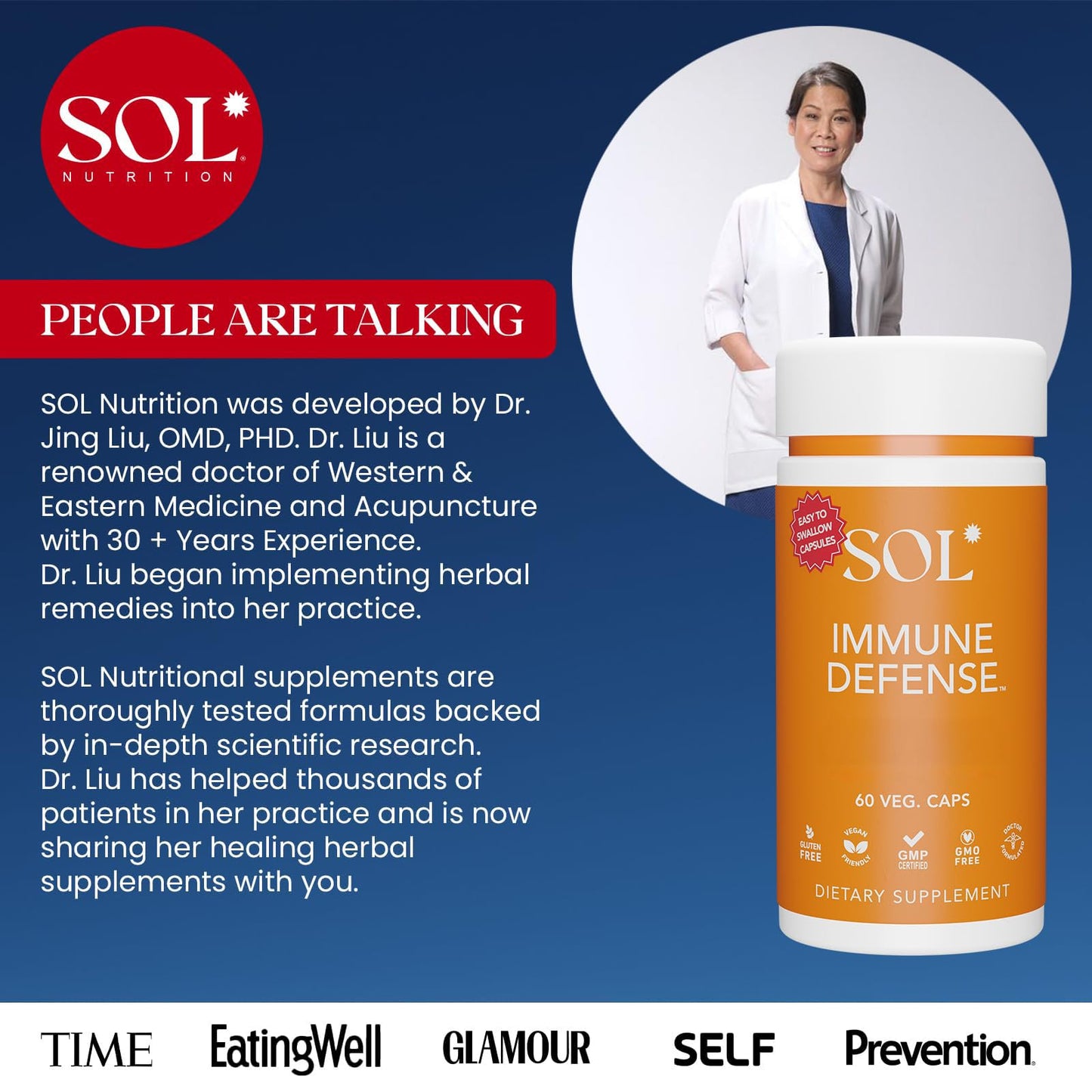 Sol Nutrition Immune Defense Supplement Capsules 60 Capsules