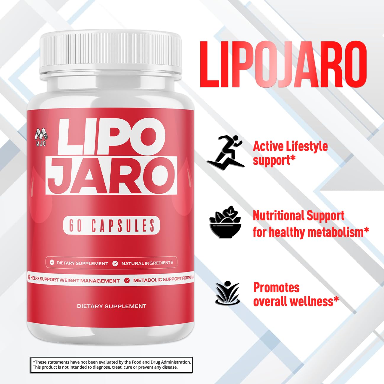 MJO Lipojaro Capsules, 120 Capsules