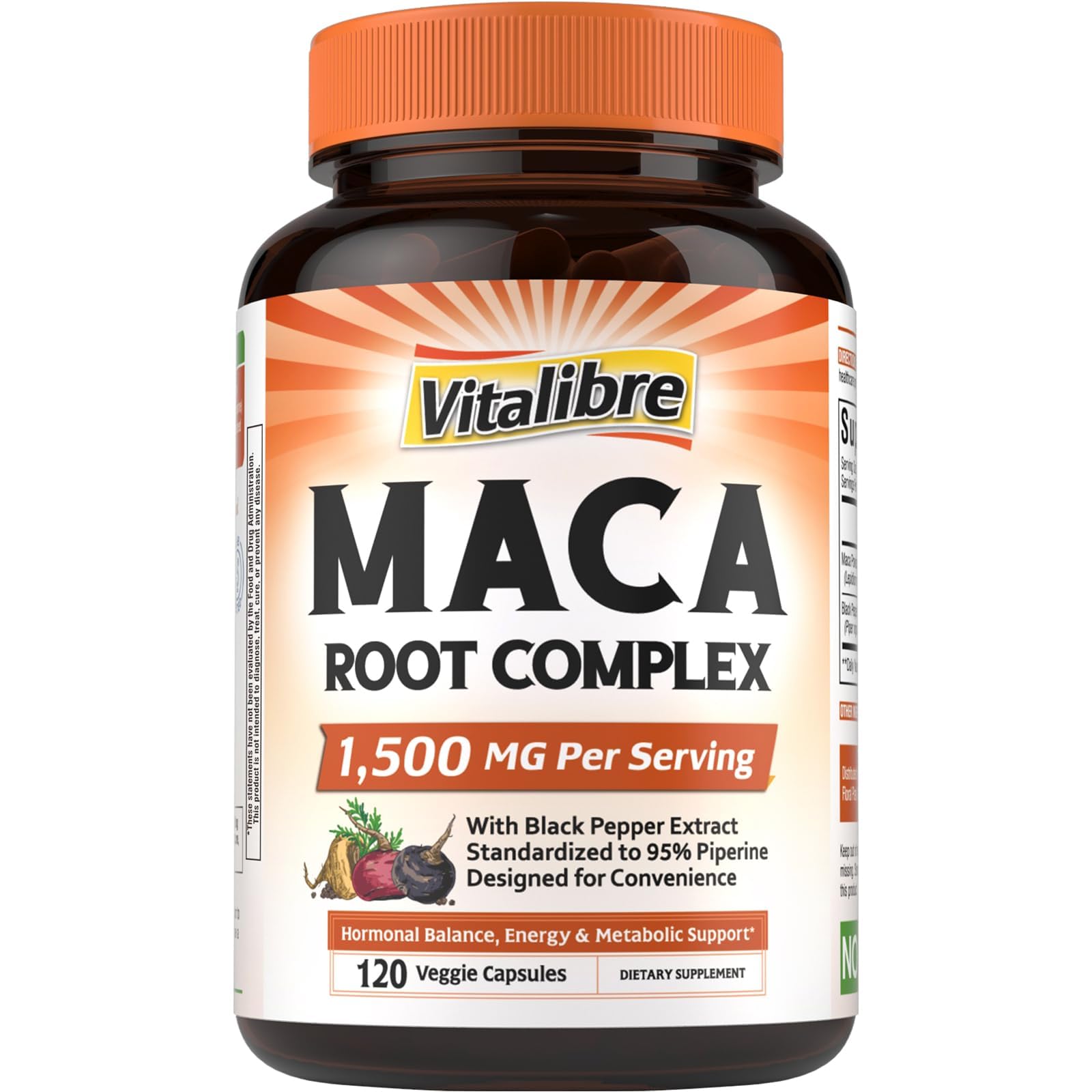 Vitalibre Maca Root Capsules, 120 Capsules