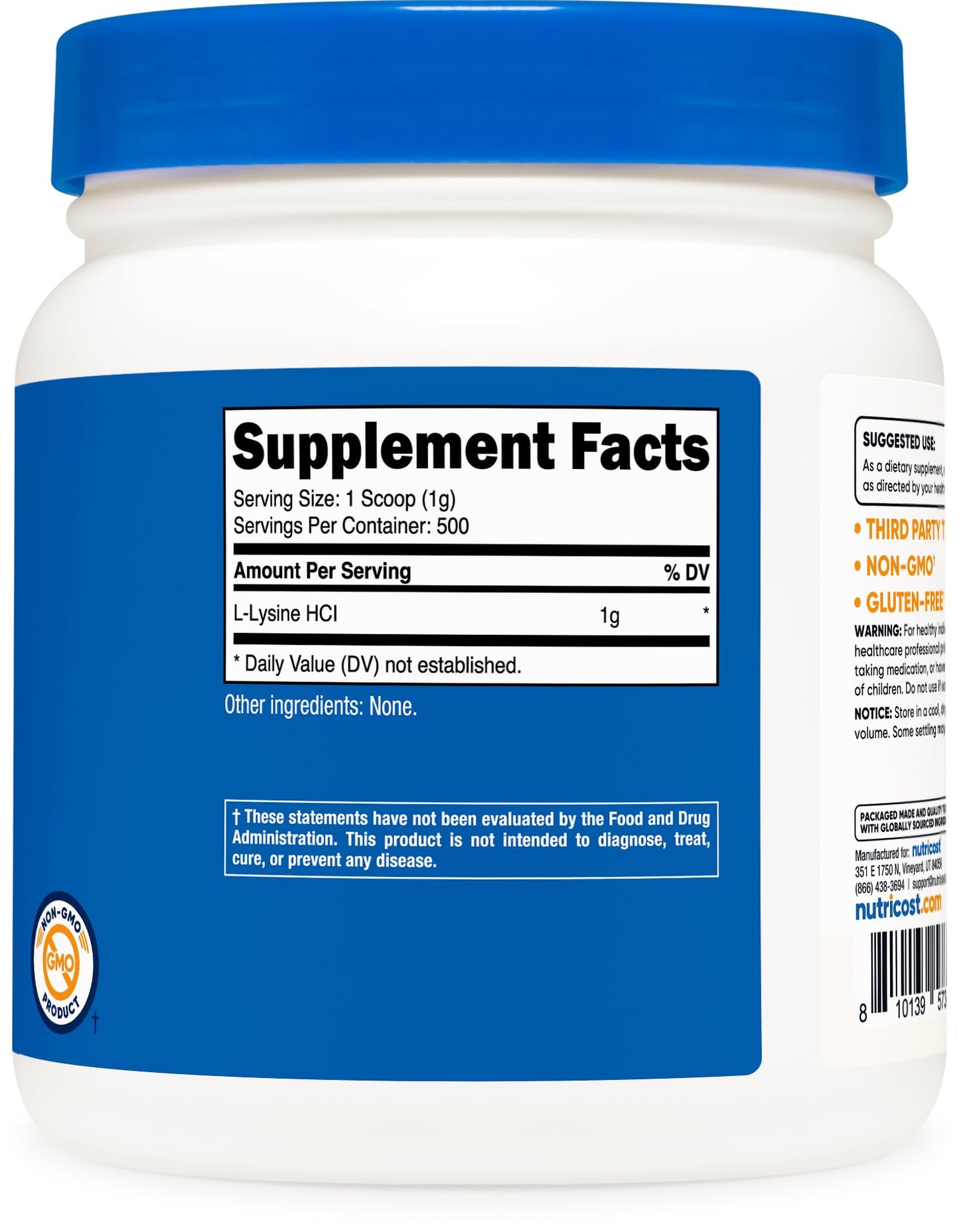 Nutricost L-Lysine Powder 17.9 oz