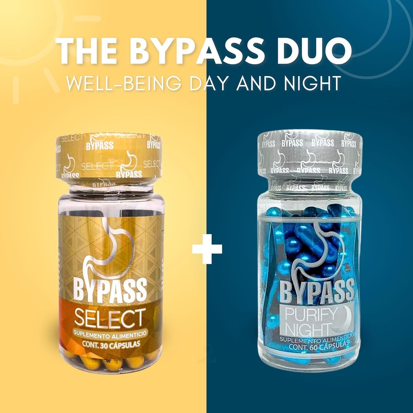 Generic Dendas Bypass Duo Select & Purify Night – Day & Night Wellness Support Capsules 90 Count