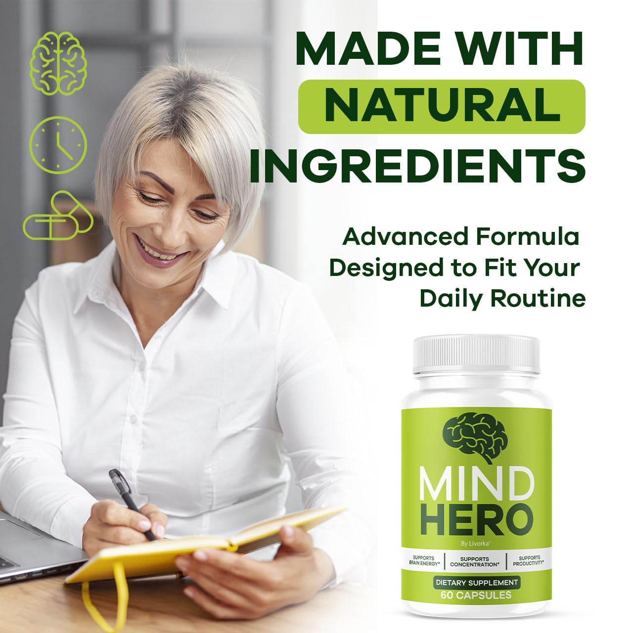LIVORKA Mind Hero Capsules 180 Capsules