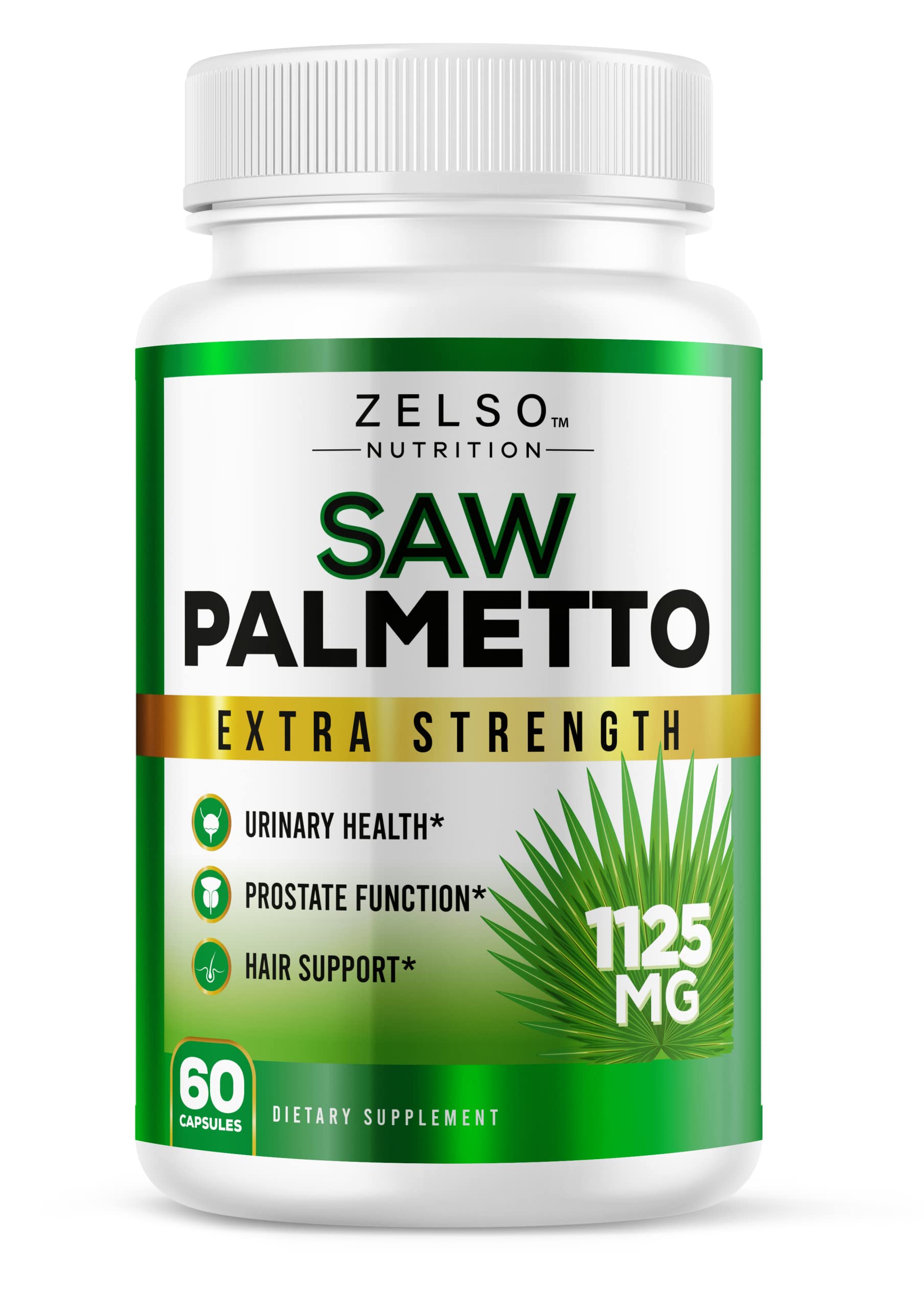 ZELSO Saw Palmetto Prostate Supplement for Men Capsule 60 Count