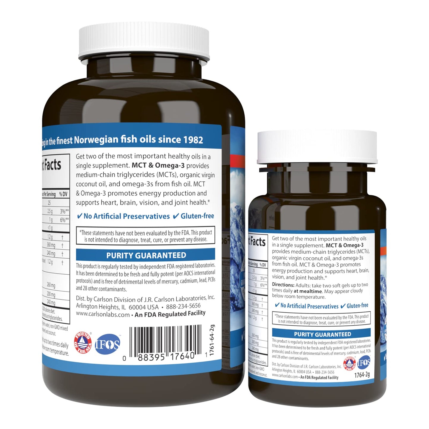 Carlson MCT & Omega-3 Softgels 150 Count
