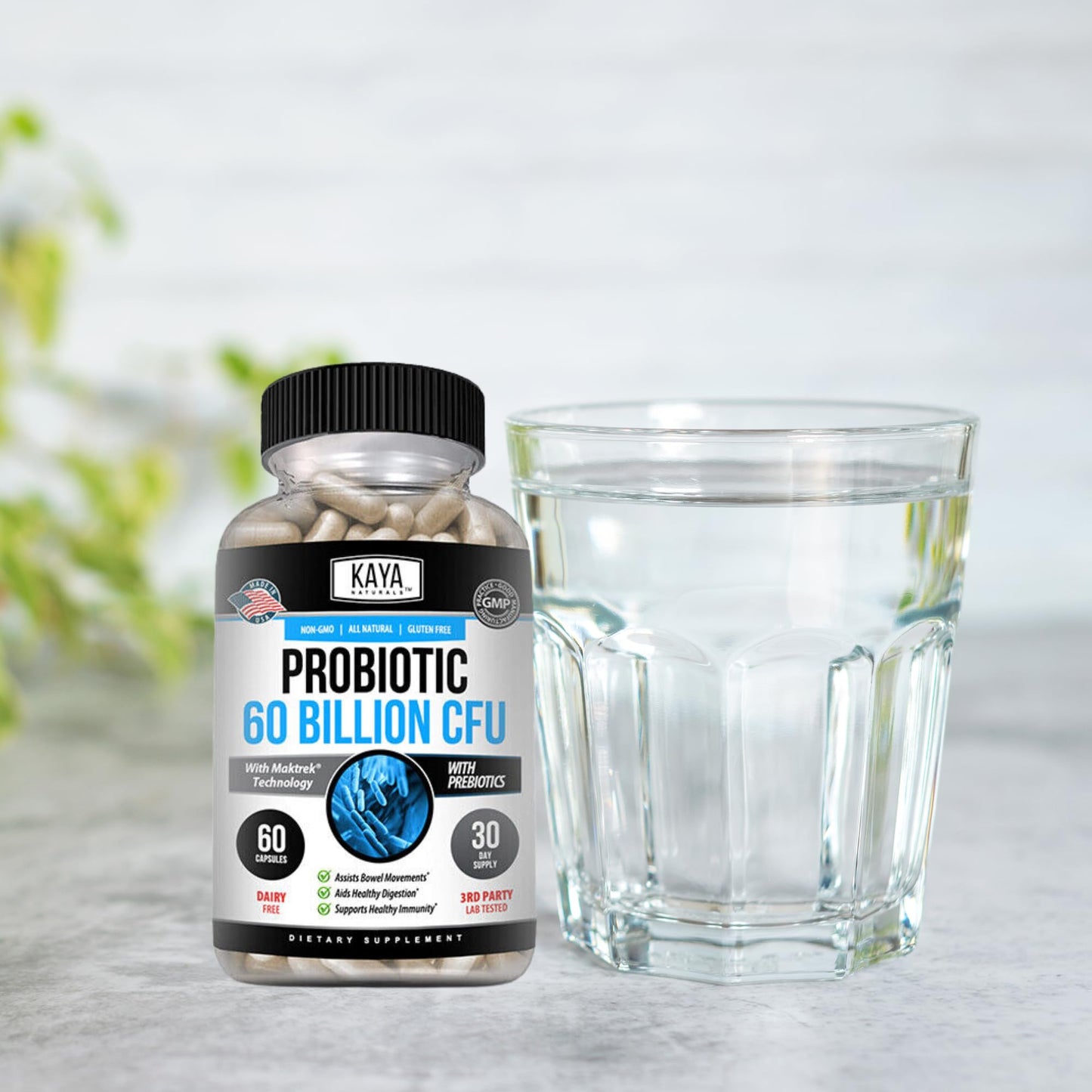Kaya Naturals Probiotic 60 Billion CFU Capsules 60 Count
