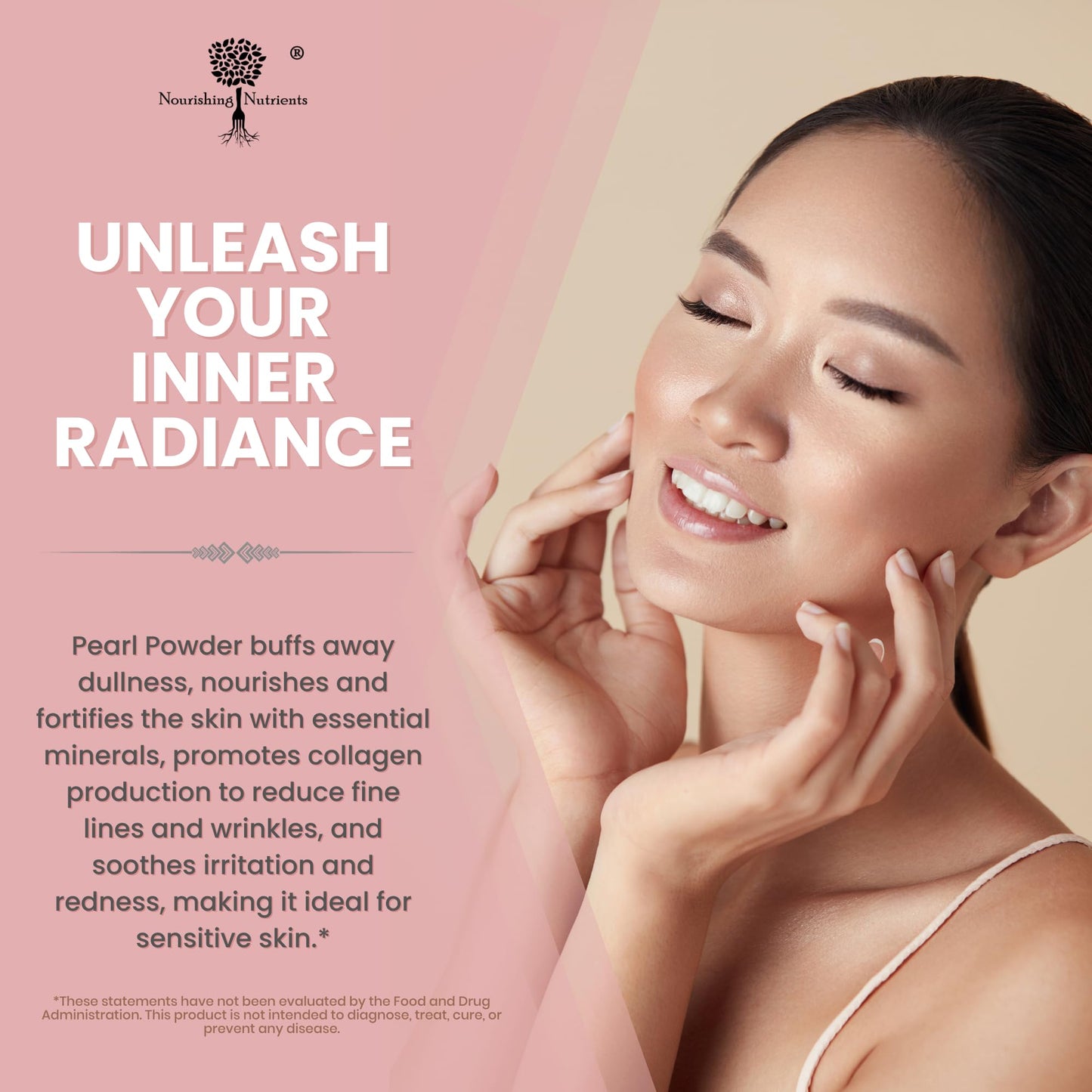 Nourishing Nutrients Pearl Powder Supplement for Skin Health 120 Capsules