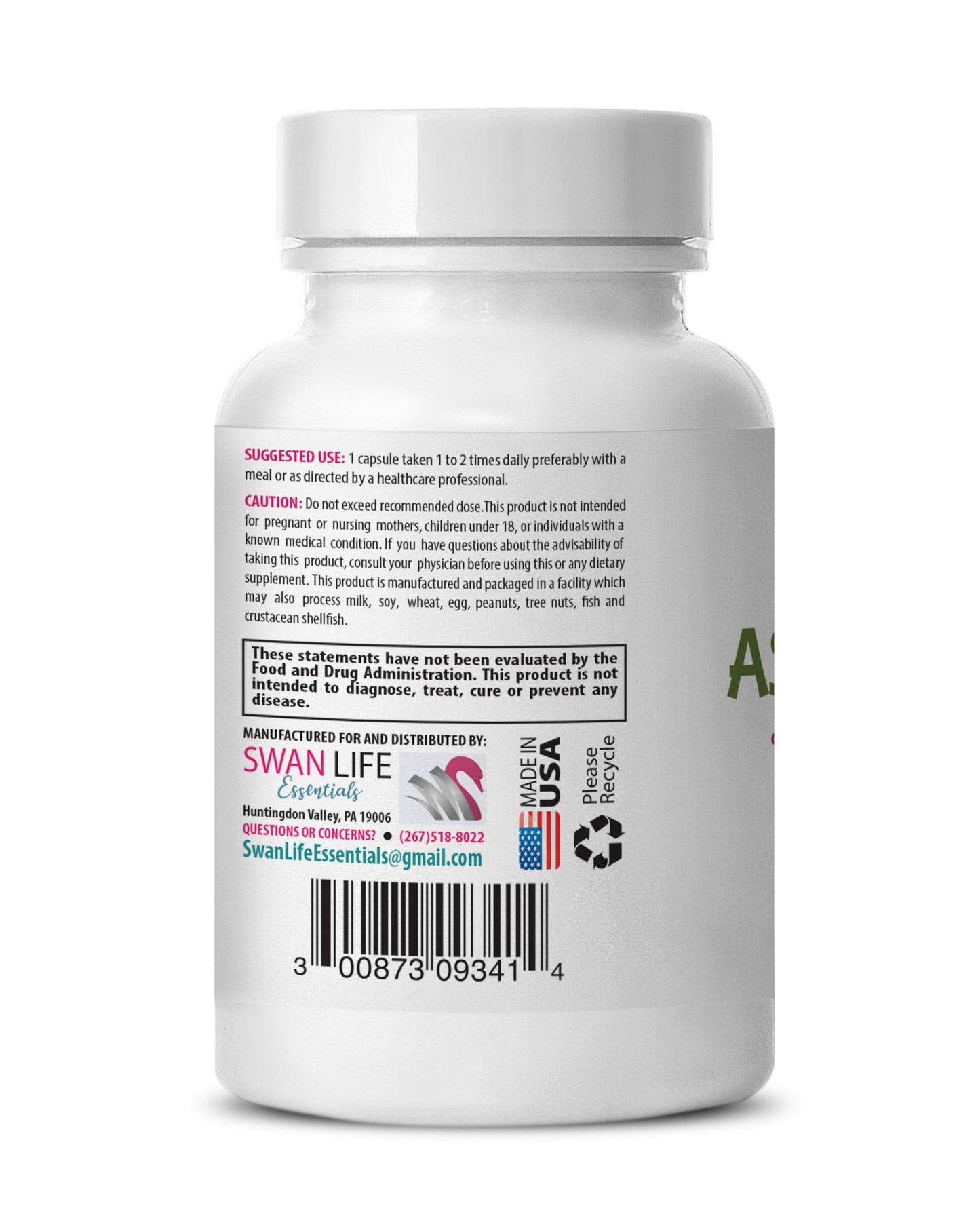 SWAN LIFE ESSENTIALS Astragalus Supplement Capsules, 120 Count