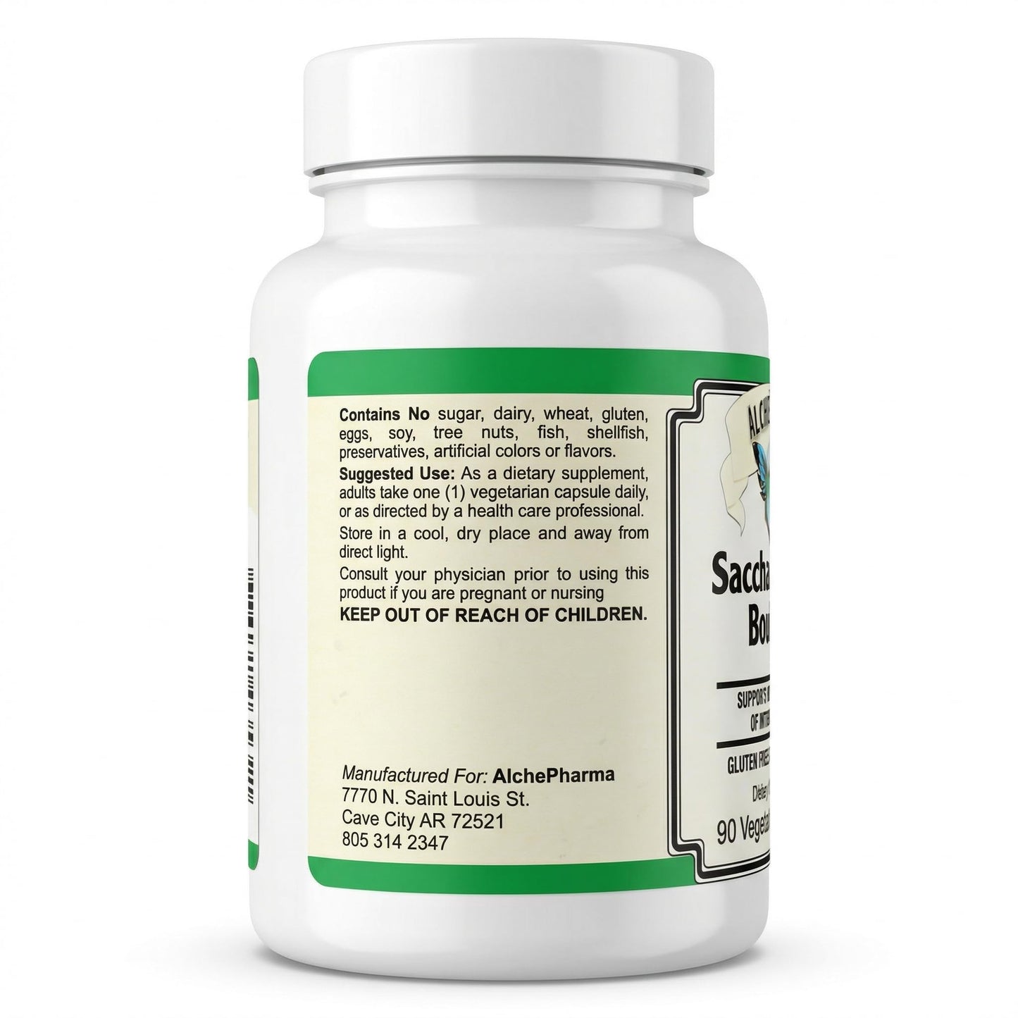 AlchePharma Saccharomyces Boulardii 90 Capsules