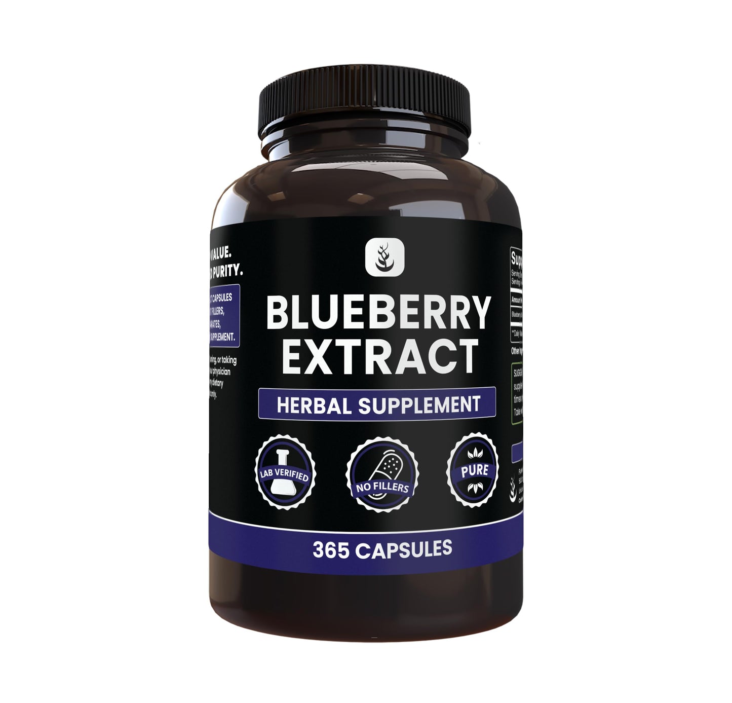 PURE ORIGINAL INGREDIENTS Blueberry Extract 365 Capsules