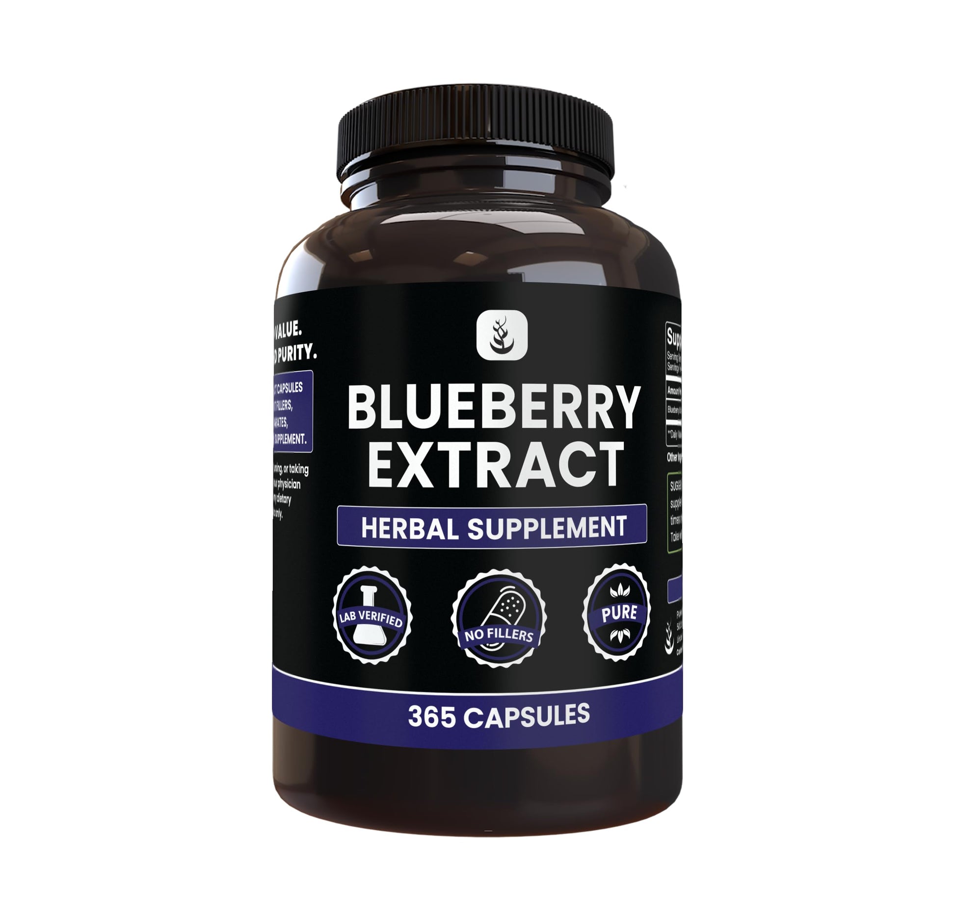 PURE ORIGINAL INGREDIENTS Blueberry Extract 365 Capsules