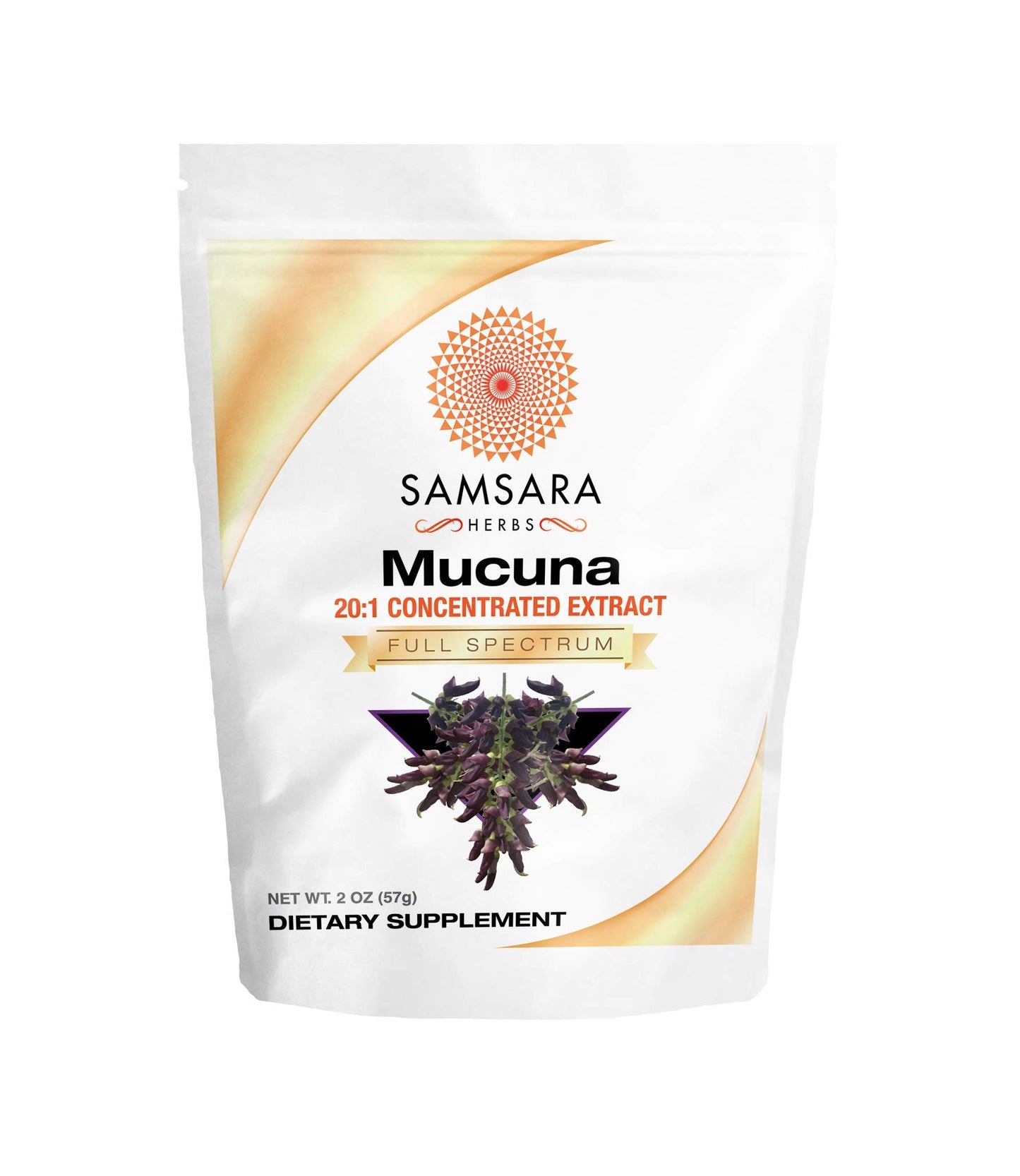 Samsara Herbs Mucuna Pruriens/Velvet Bean 20:1 Extract Powder, 2 oz