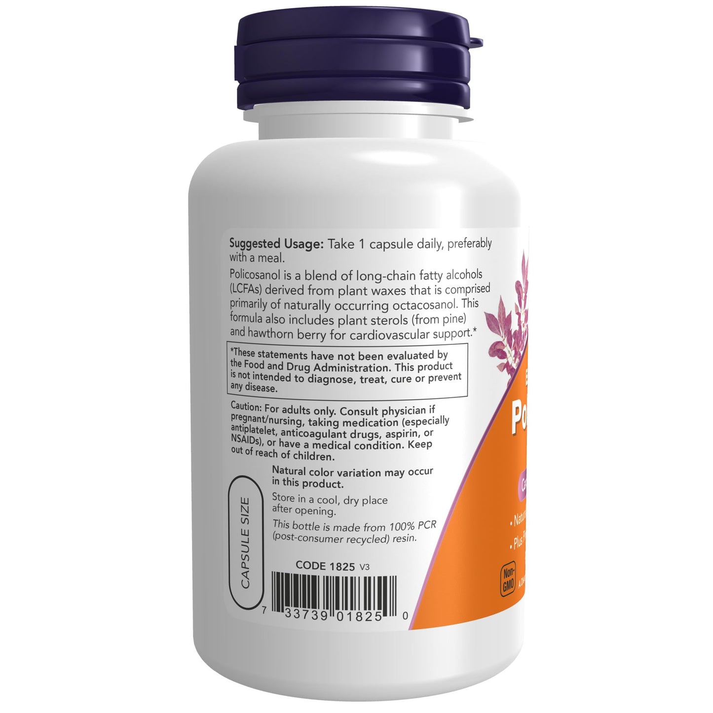 NOW Foods Policosanol 40mg with Pine Plant Sterols and Hawthorn Extra Strength Capsules, 90 Veg Capsules