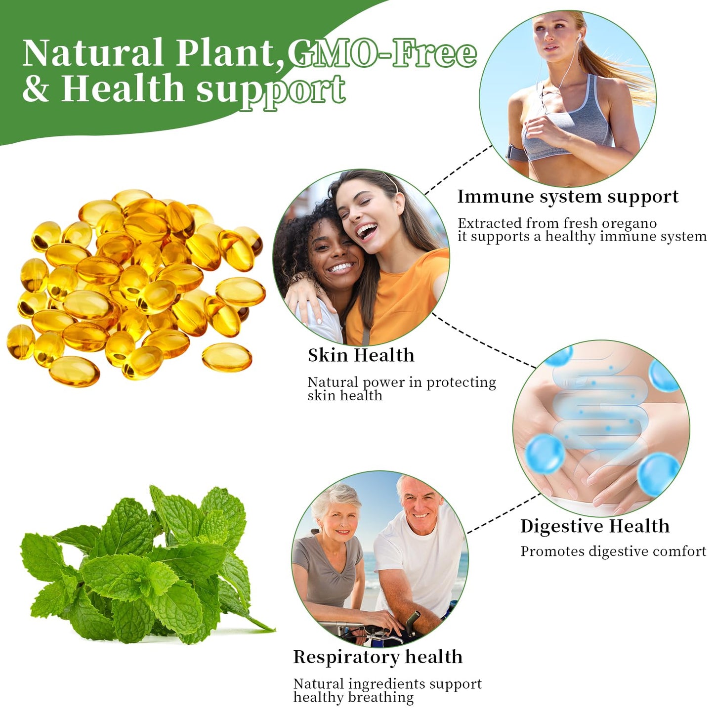 YATIME Oil of Oregano with Black Seed Oil Softgels 300 Softgels