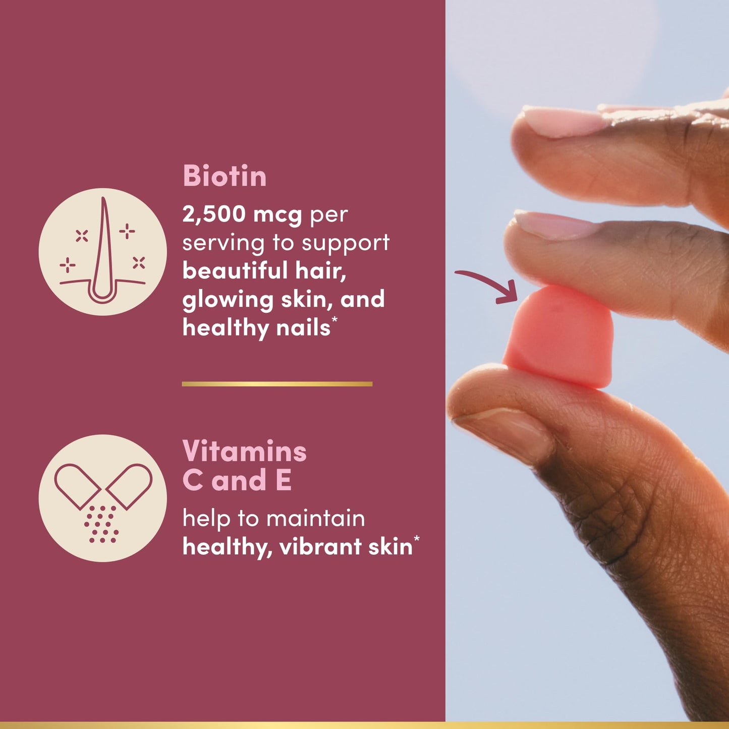 Nature's Bounty Optimal Solutions Hair, Skin & Nails Pectin Gummies 200 Count