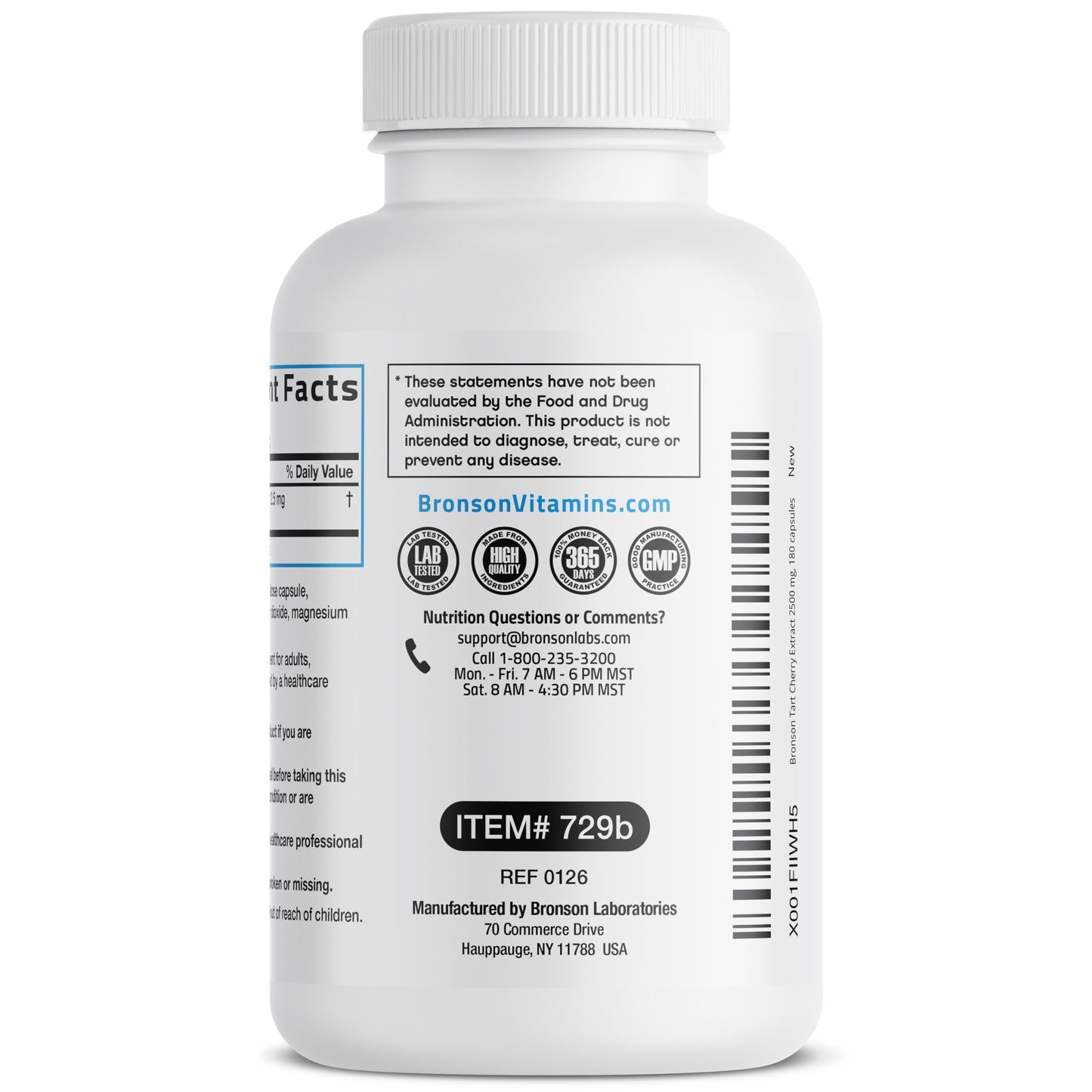 Bronson Tart Cherry Extract Vegetarian Capsules, 180 Count