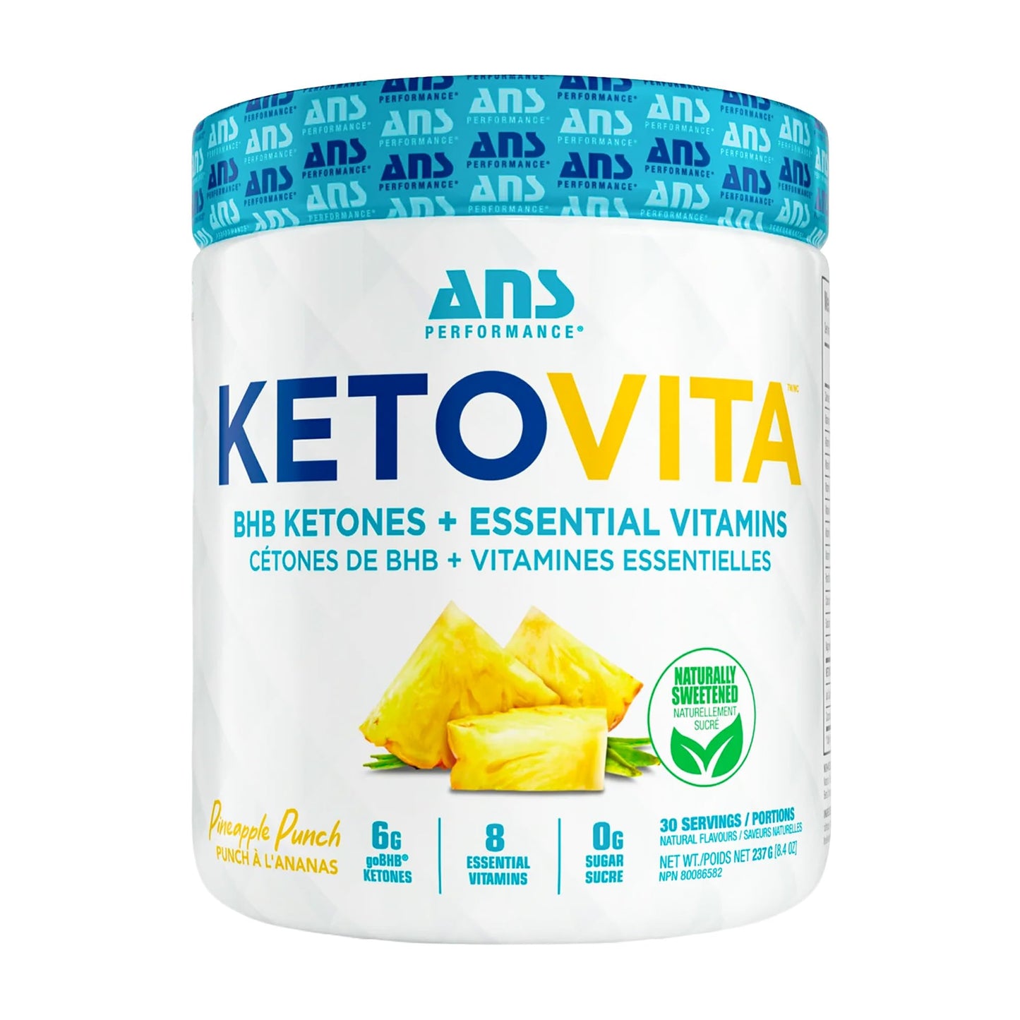 ANS Performance Ketovita BHB Ketones + Essential Daily Vitamins Powder, 8.18 Ounce