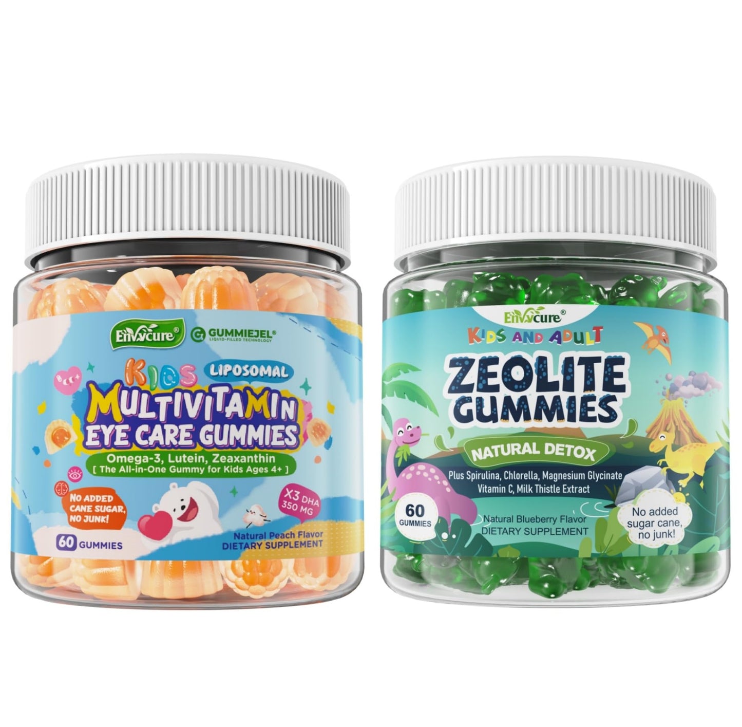 EnvyCure Zeolite Detox + Multivitamin for Kids Gummies, 180 Count