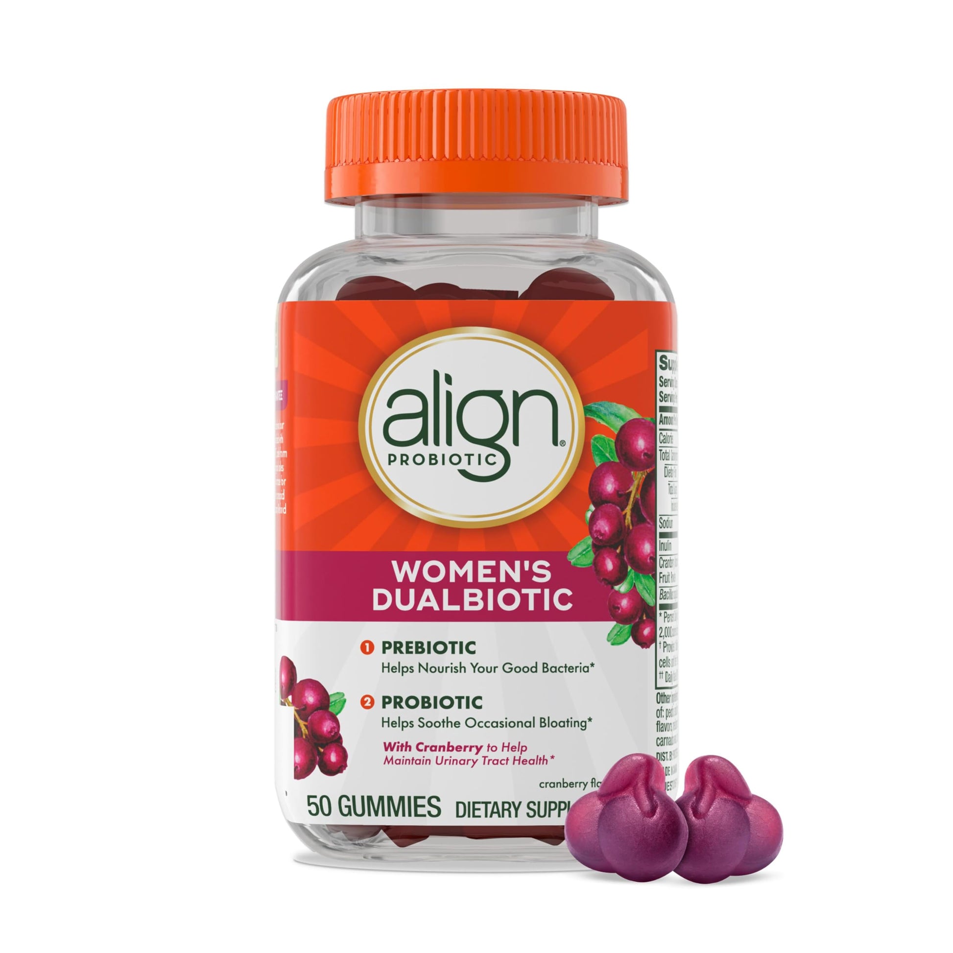 Align Probiotic Gummy, Women's Dualbiotic, 50 Gummies