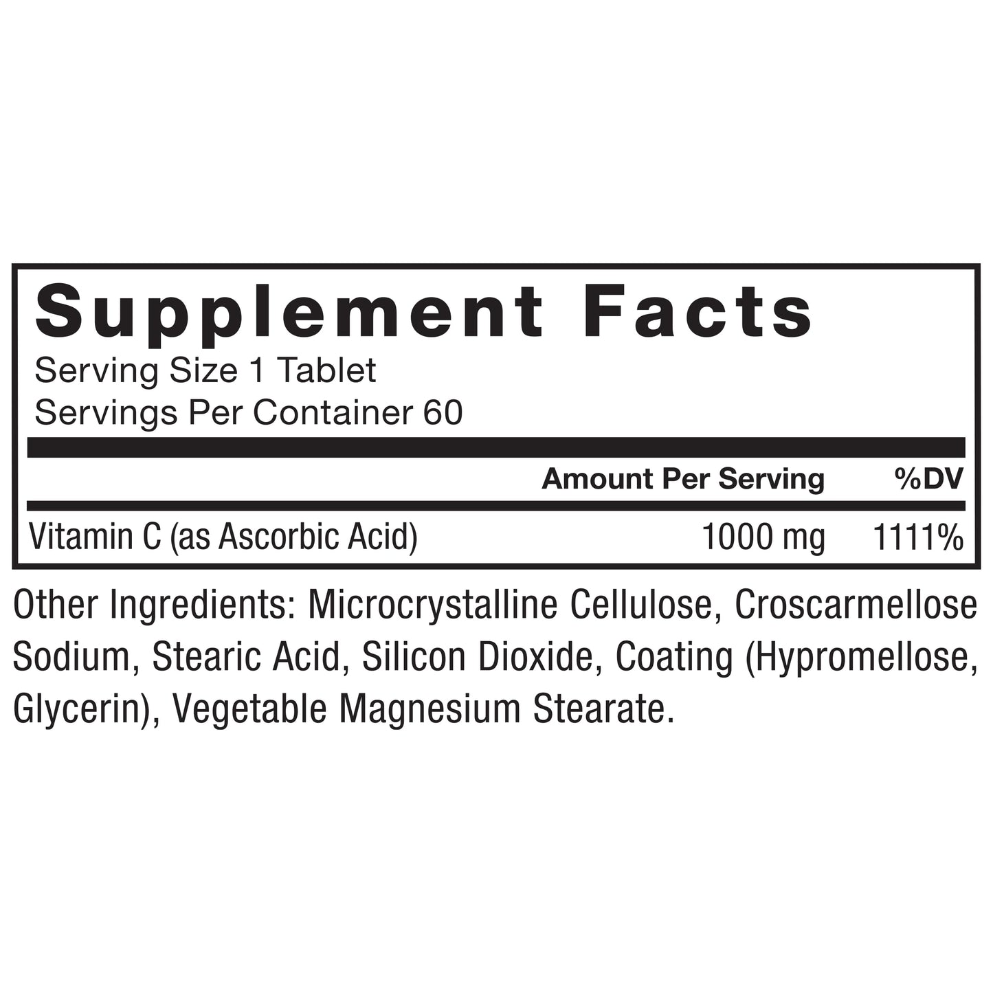 Force Factor Vitamin C 1000mg Immune Support Supplement 60 Tablets
