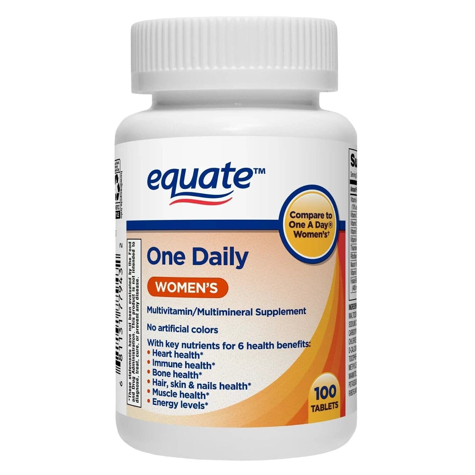 ikj One Daily Women's Multivitamin/Multimineral Supplement Tablet, 100 Count